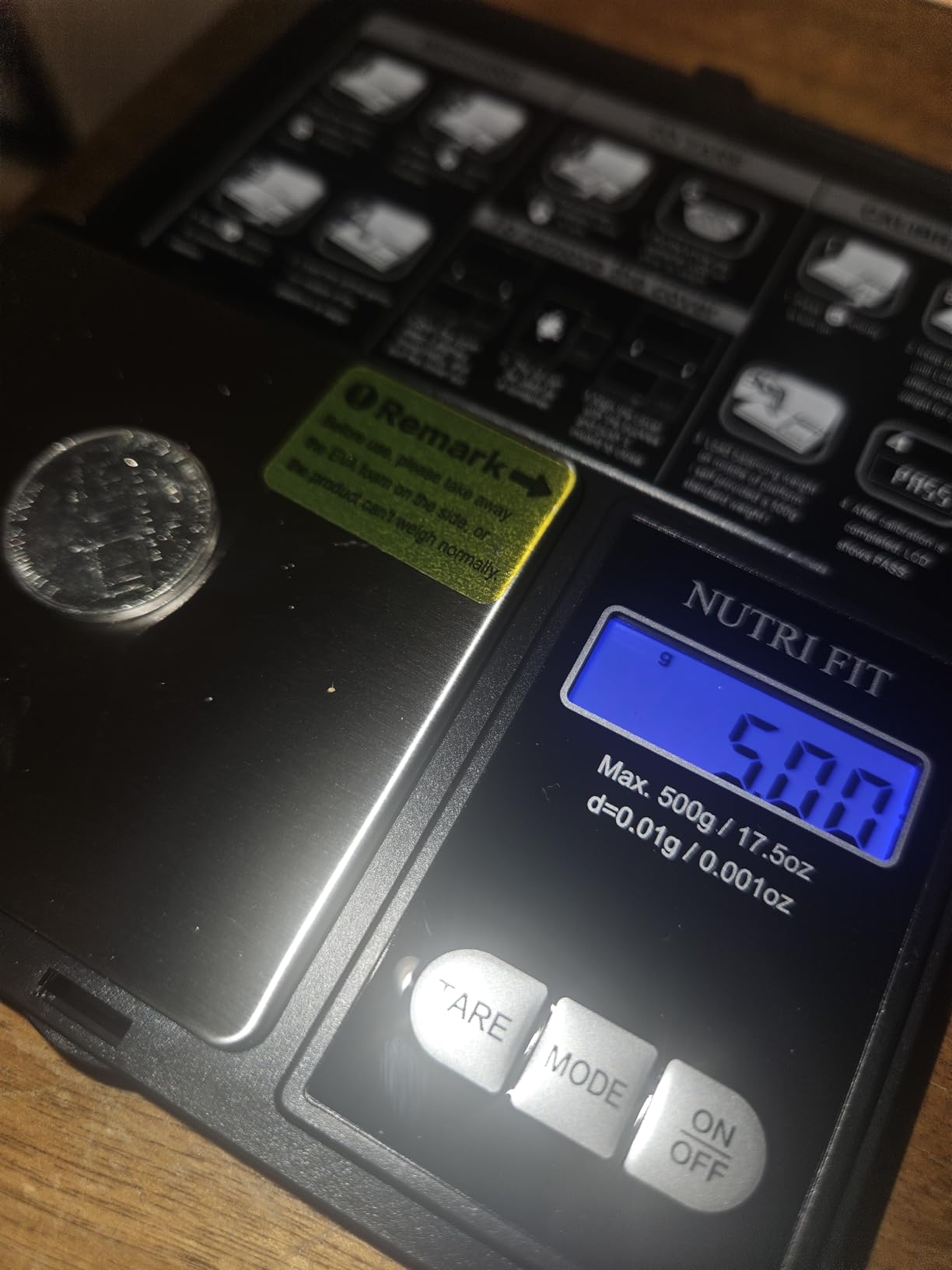 NUTRI FIT Gram Scale Digital Scale 0.01g Accuracy, 500g Small Pocket Scale Jewelry Scale, Weight for Food Ounces and Grams Kitchen Scale, Mg Scale for Powder Medicine Gold Weed, Portable customer photo 2