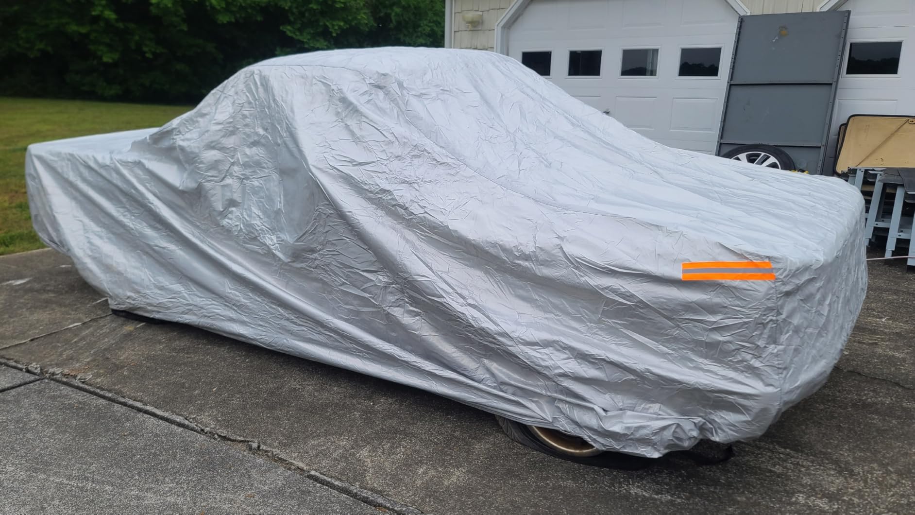 EzyShade 10-Layer Waterproof Sports Car Cover. See Vehicle Size-Chart for Accurate Fit. All Weather Outdoor Covers. Thunderbird Impala Grand Fury Classic Cars. Sun Snow Rain. Size C7 customer photo 1