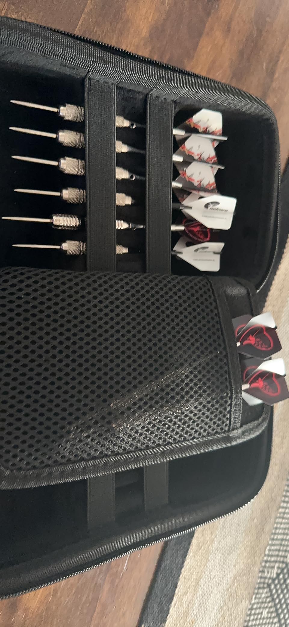 co2CREA Hard Case Compatible with Steel Tip or Soft Tip Darts, Holds 12 Darts and Extra Accessories, Built-In Storage Tubes and Pockets for Flights, Tips, Shafts customer photo 2