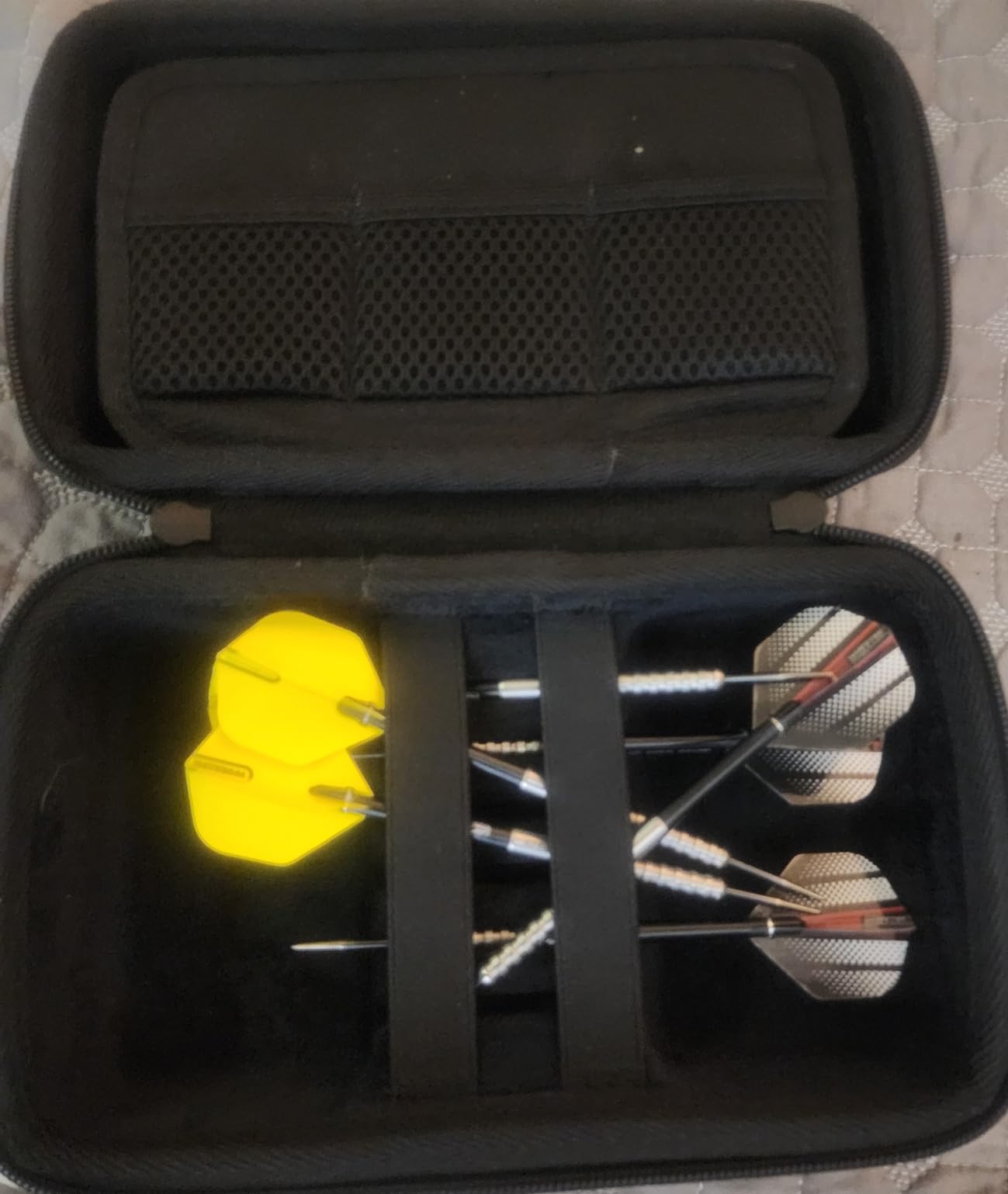 co2CREA Hard Case Compatible with Steel Tip or Soft Tip Darts, Holds 12 Darts and Extra Accessories, Built-In Storage Tubes and Pockets for Flights, Tips, Shafts customer photo 5