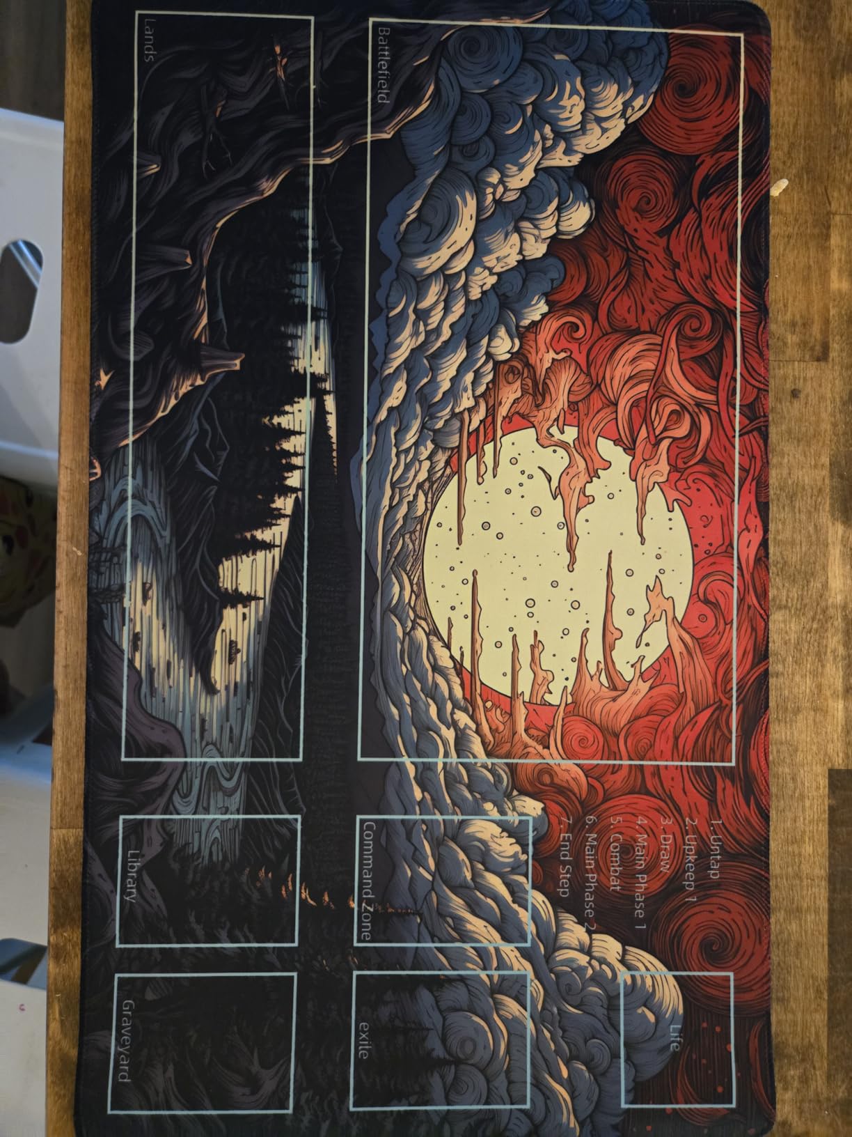 Playmat for MTG, with Free Storage Bags, Game Mat 24 x 14 inches, TCG and Board Game Mats for Cards (with Zones, Magic Mat 9) customer photo 1