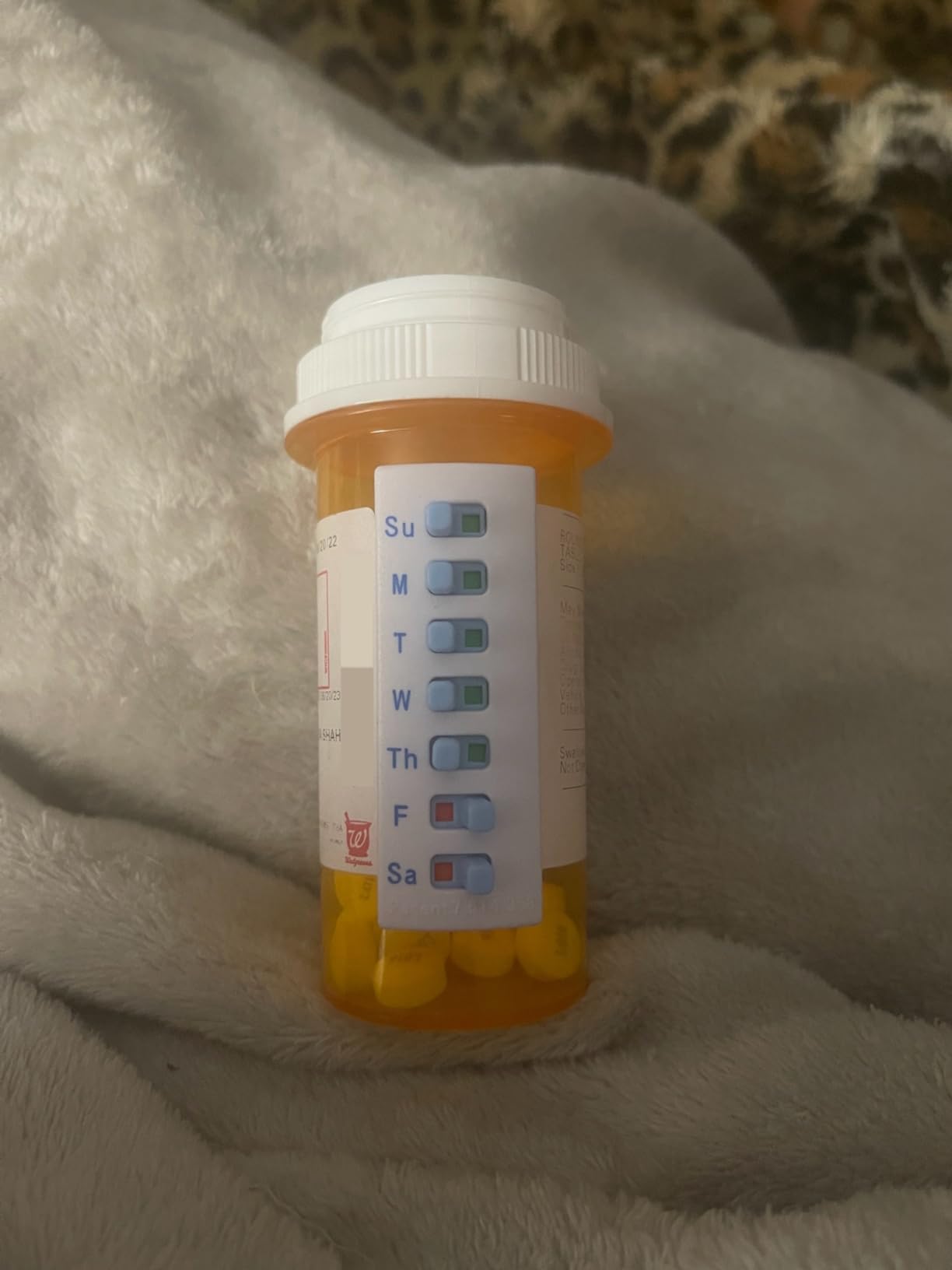 TAKE-N-SLIDE Peel and Stick Reusable for 12+ Refills, Pill/Medication/Vitamin/Pet Med Tracker & Reminder, Attach to Your Bottle, Organizer-Free, Curved-Back (White, 2-Pack) customer photo 2
