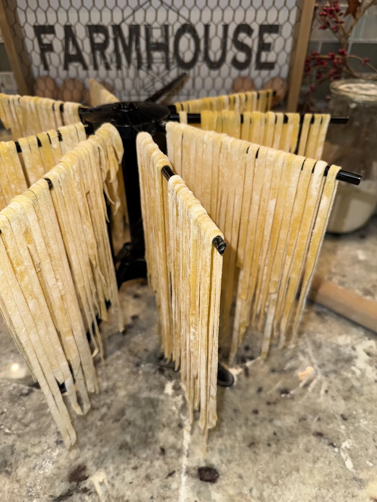 Pasta Maker Machine- 100% Made in Italy, Heavy Duty Steel Construction, Easy Lock Dial, Wood Grip Handle & Cleaning Brush- Fresh Homemade Italian Spaghetti Fettuccine or Lasagna (Classic Line) customer photo 1