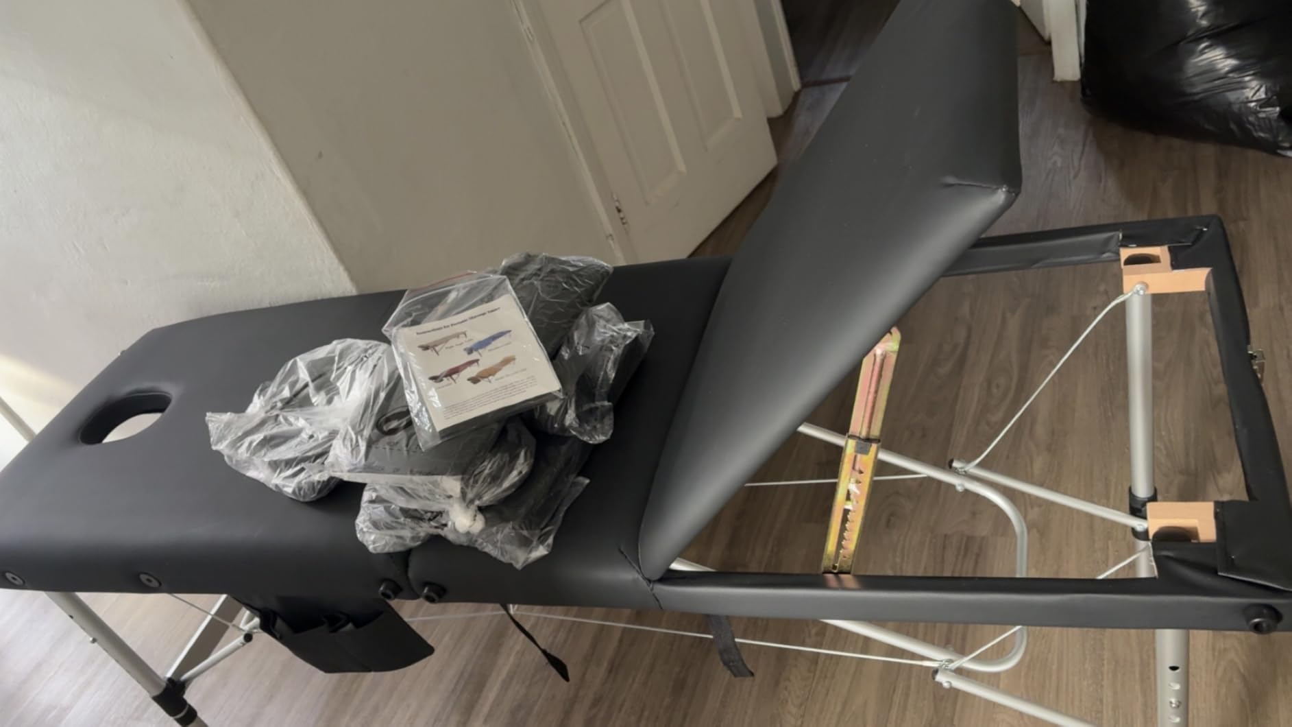 ABET Massage Table, 3 Fold Portable Professional Lash Tattoo Spa Bed, Height Adjustable 23.5