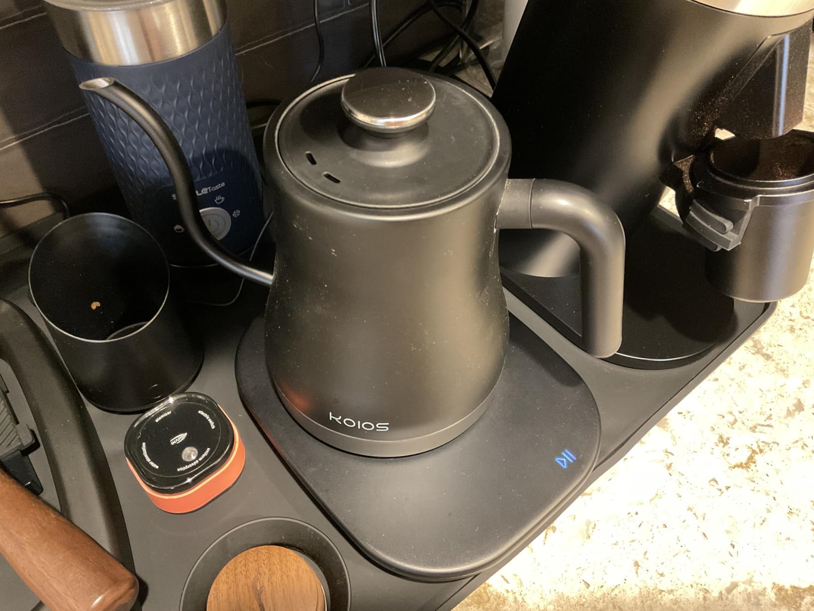 KOIOS Gooseneck Electric Kettle with +/-1F Temperature Control & Mute Mode, 0.8L Pour Over Kettle for Coffee & Tea, 1200W Quick Heating Stainless Steel Water Boiler with 4Hrs Keep Warm, Matt Black customer photo 1