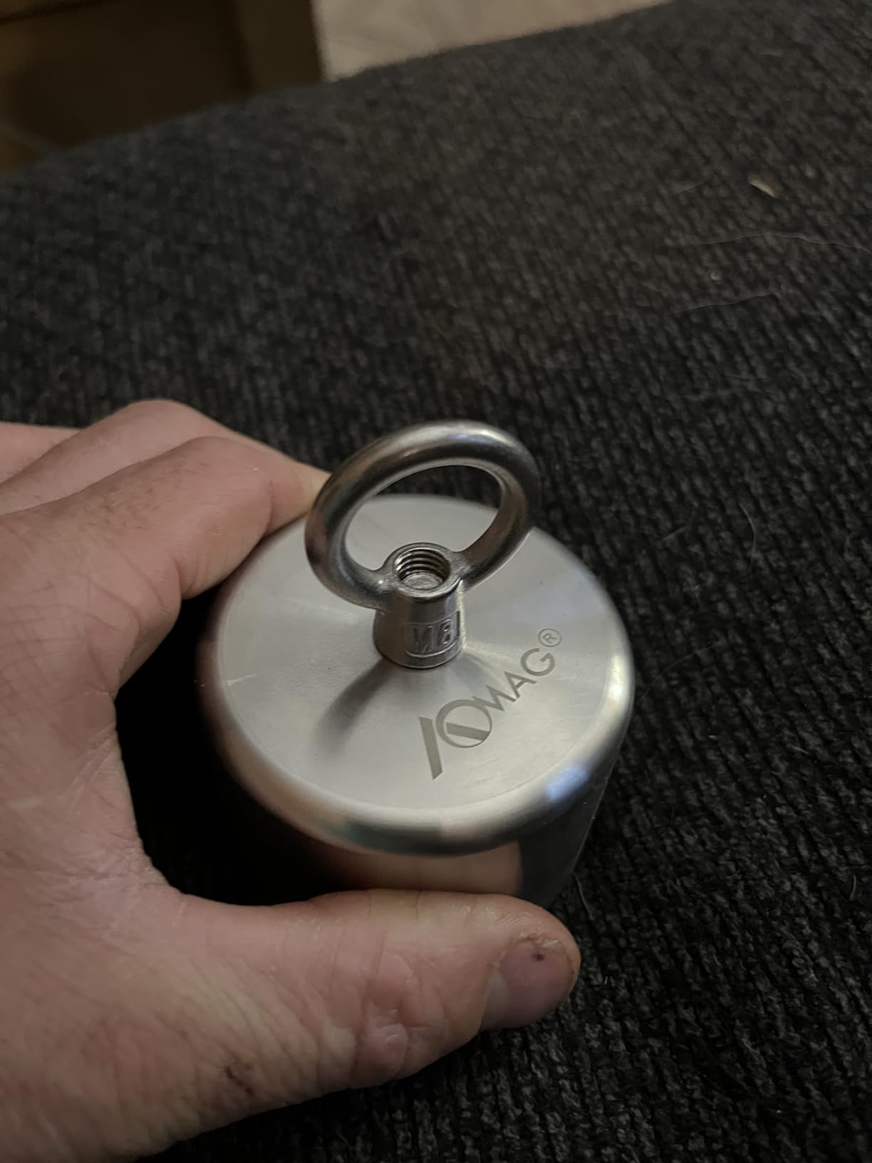3300 Lb Strong Fishing Magnet 360 Degree - Powerful Neodymium N52 Magnet - Magnetic Salvage for Fishing and Treasure Hunting in Rivers, Oceans & Lakes customer photo 1