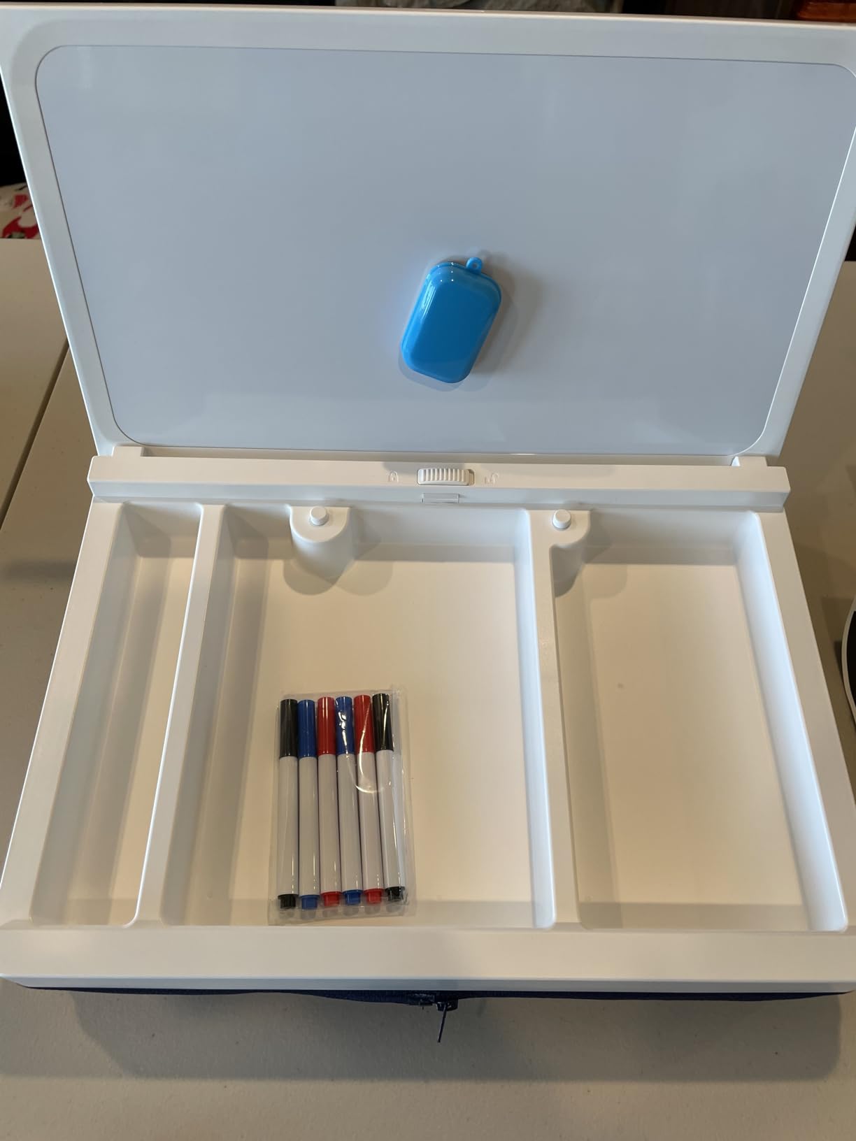 Lap Desk with Storage Cushion - Portable Writing Lap Desk with iPad Slot Magnetic WhiteBoard customer photo 2