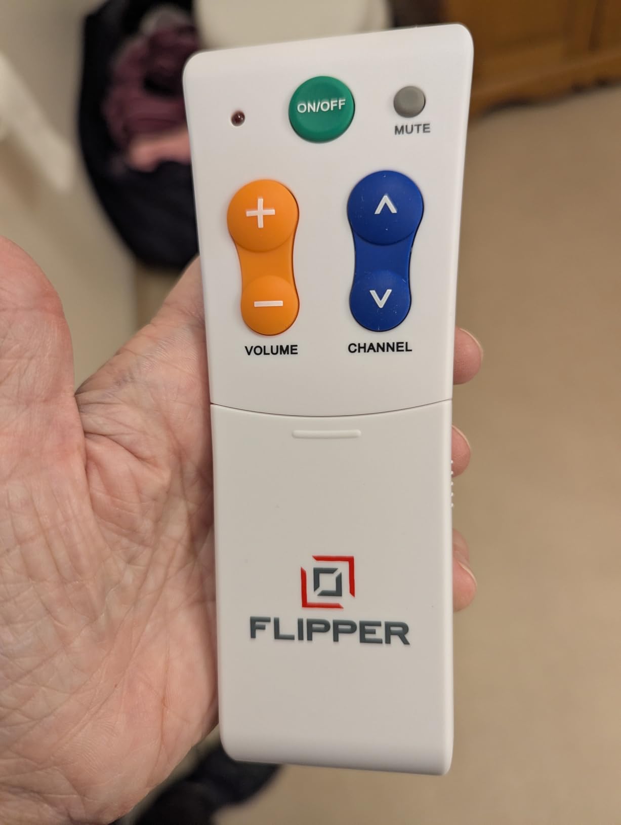 Flipper Big Button Universal TV Remote for Seniors - Works with TV and Cable Set Up, Dementia Friendly customer photo 2