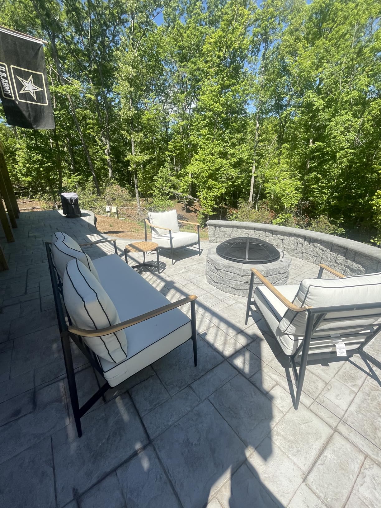 OutVue 42 Inch Fire Pit with 2 Grills, Extra Large Wood Burning Fire Pits for Outside with Lid & Poker, Heavy Duty Firepit, BBQ& Outdoor Firepit & Round Metal Table 3 in 1 for Patio, Picnic, Party customer photo 1