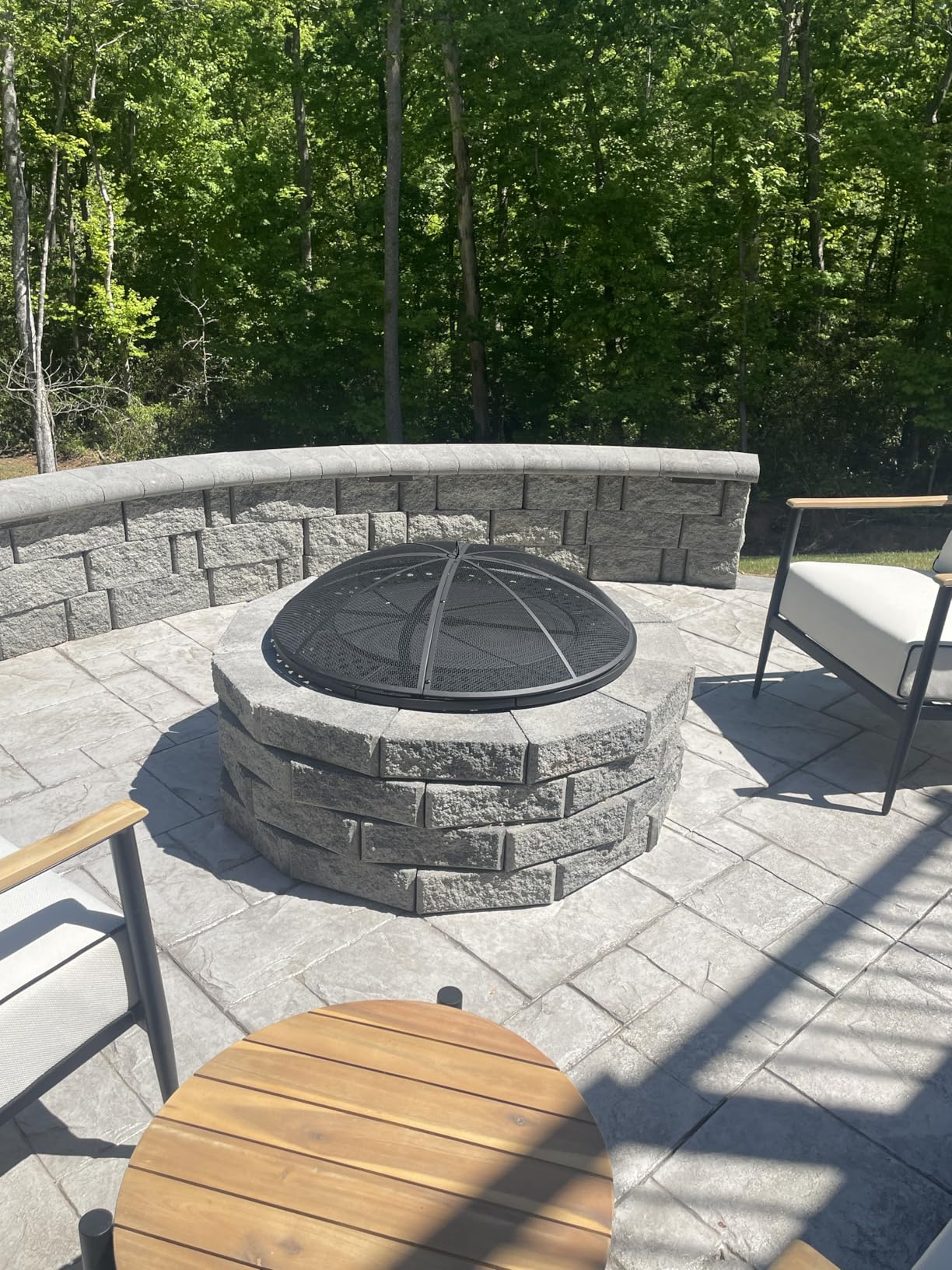 OutVue 42 Inch Fire Pit with 2 Grills, Extra Large Wood Burning Fire Pits for Outside with Lid & Poker, Heavy Duty Firepit, BBQ& Outdoor Firepit & Round Metal Table 3 in 1 for Patio, Picnic, Party customer photo 2