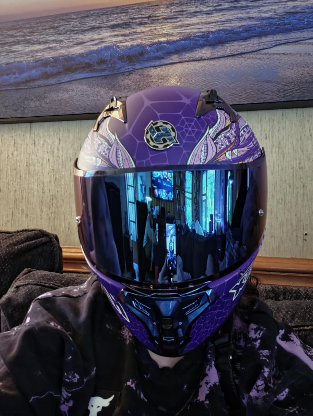 HAX Obsidian Pro Full Face Dual Visor Adult Motorcycle Helmet with Pinlock Ready DOT Approved customer photo 1