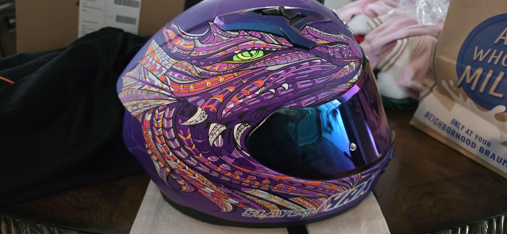 HAX Obsidian Pro Full Face Dual Visor Adult Motorcycle Helmet with Pinlock Ready DOT Approved customer photo 2