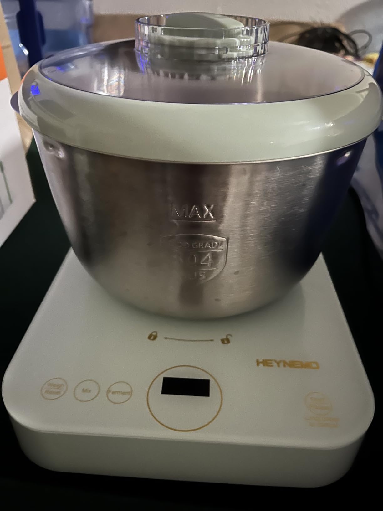 Electric Dough Maker with Ferment & Weighing Function, 5.2QT Dough Mixer with 304 Stainless Steel Bowl, Flour Kneading Machine for Pizza Bread Maker, Microcomputer Timing, Face-up Touch Panel customer photo 2