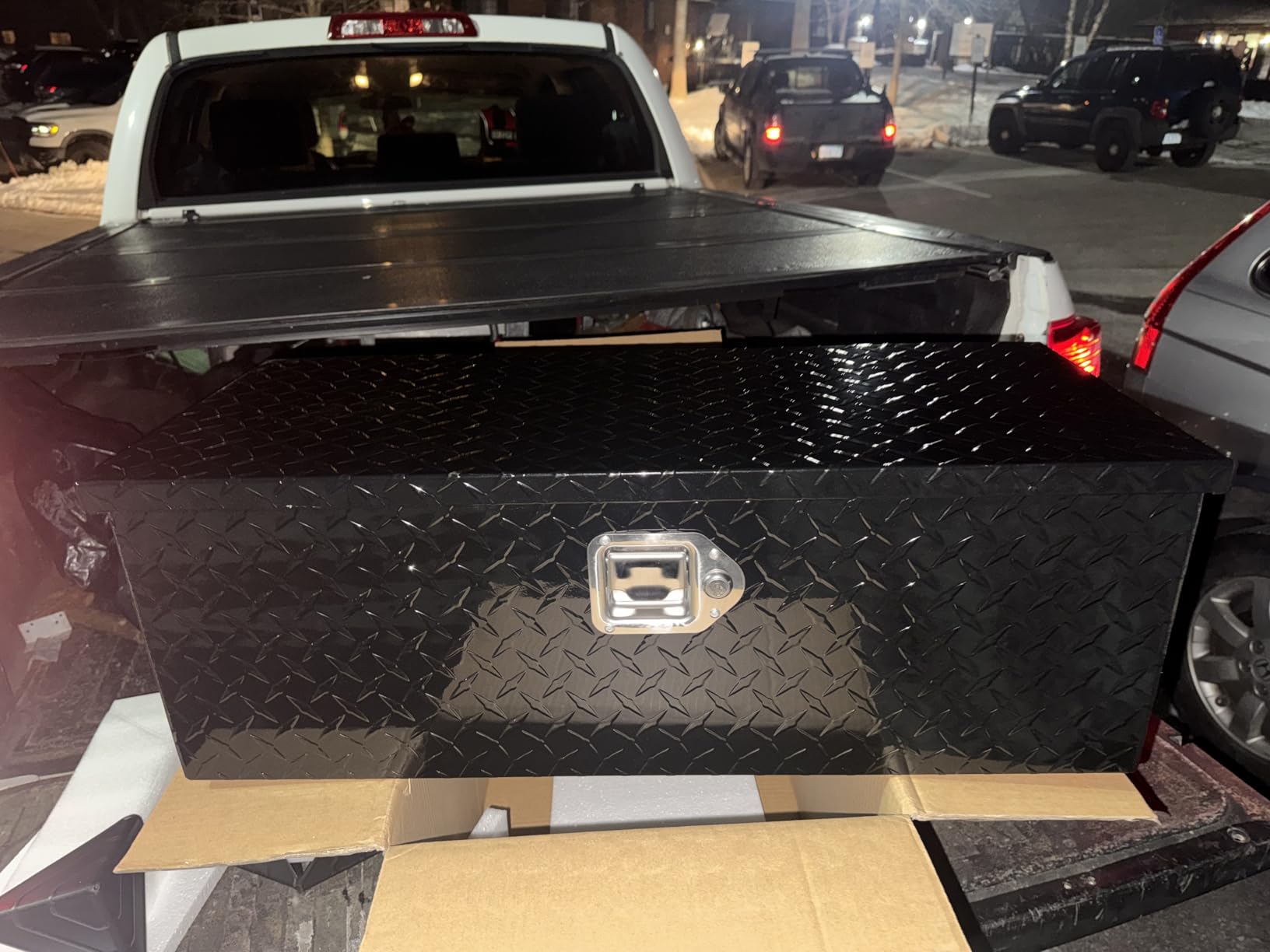 YITAMOTOR 48 Inch Truck Bed Tool Boxes Heavy Duty Aluminum with Sliding Shelf, Diamond Plate ToolBox for Pick Up Truck RV Trailer, Chest Storage Organizer with Lock and Keys customer photo 1