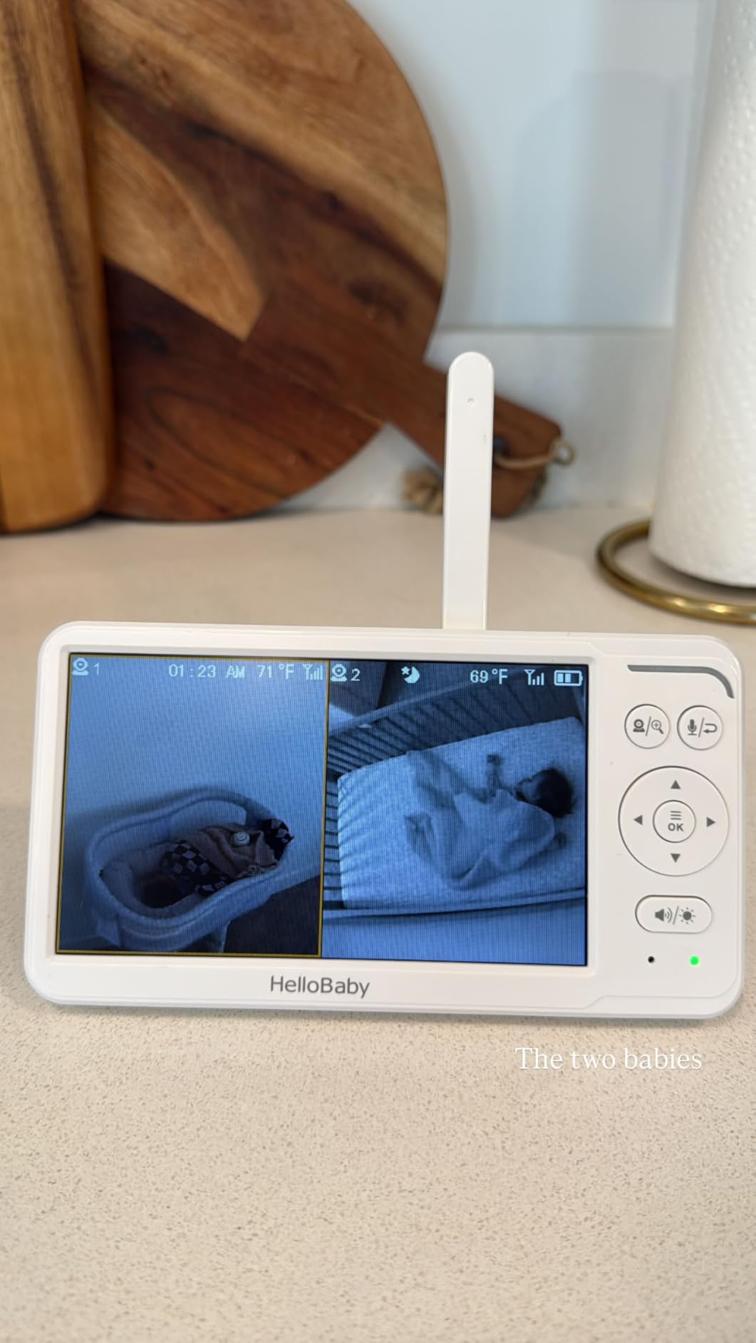 HelloBaby Baby Monitor 6 Inch World First IPS Screen 30H Battery, Secure No WiFi, Pan Tilt Video Camera with Night Vision, VOX, 2-Way Talk, 1000ft, Portable Video Audio Monitor customer photo 1