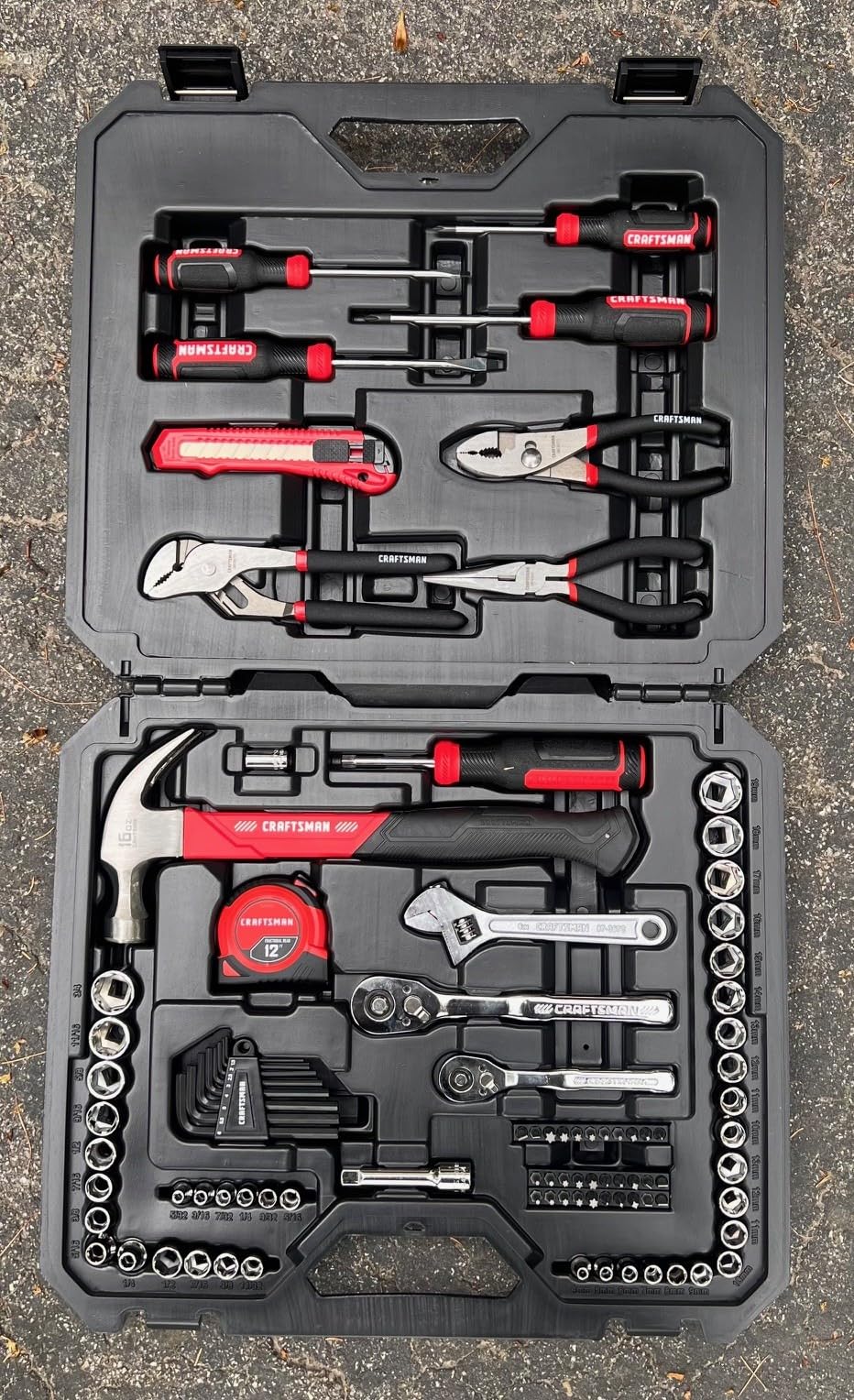 CRAFTSMAN 102-Piece Tool Kit for Home and Car, Durable Hand Tools Set with SAE and Metric Socket Set, Screwdrivers, Wrench, Hammer, Pliers, Knife, Hex Keys, Specialty Bits, Tape Measure (CMMT99449) customer photo 1