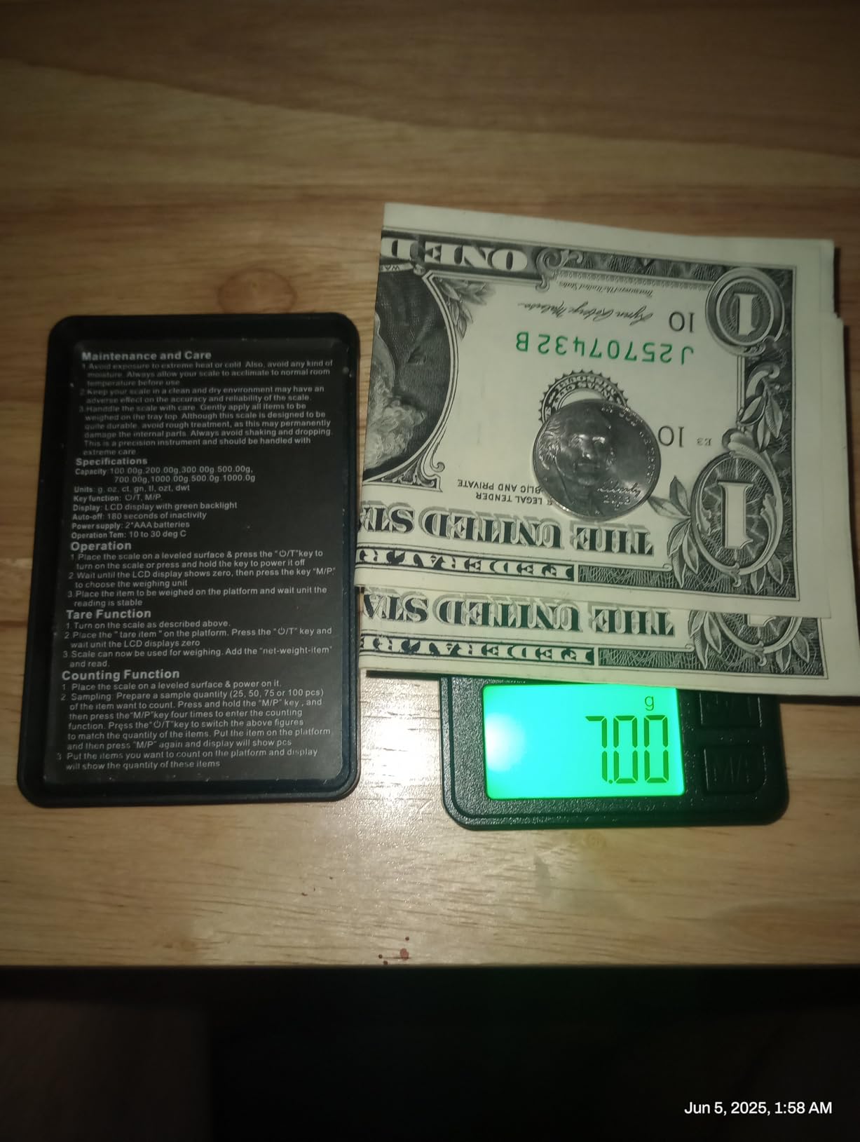 Digital Pocket Scale 1000g x 0.01g, Diyife Portable Precision Gram Scale Jewelry Scale with Protective Cover, Auto-Off, Backlit LCD, 7 Units Tare, for Food, Kitchen, Coffee, Battery Included customer photo 1