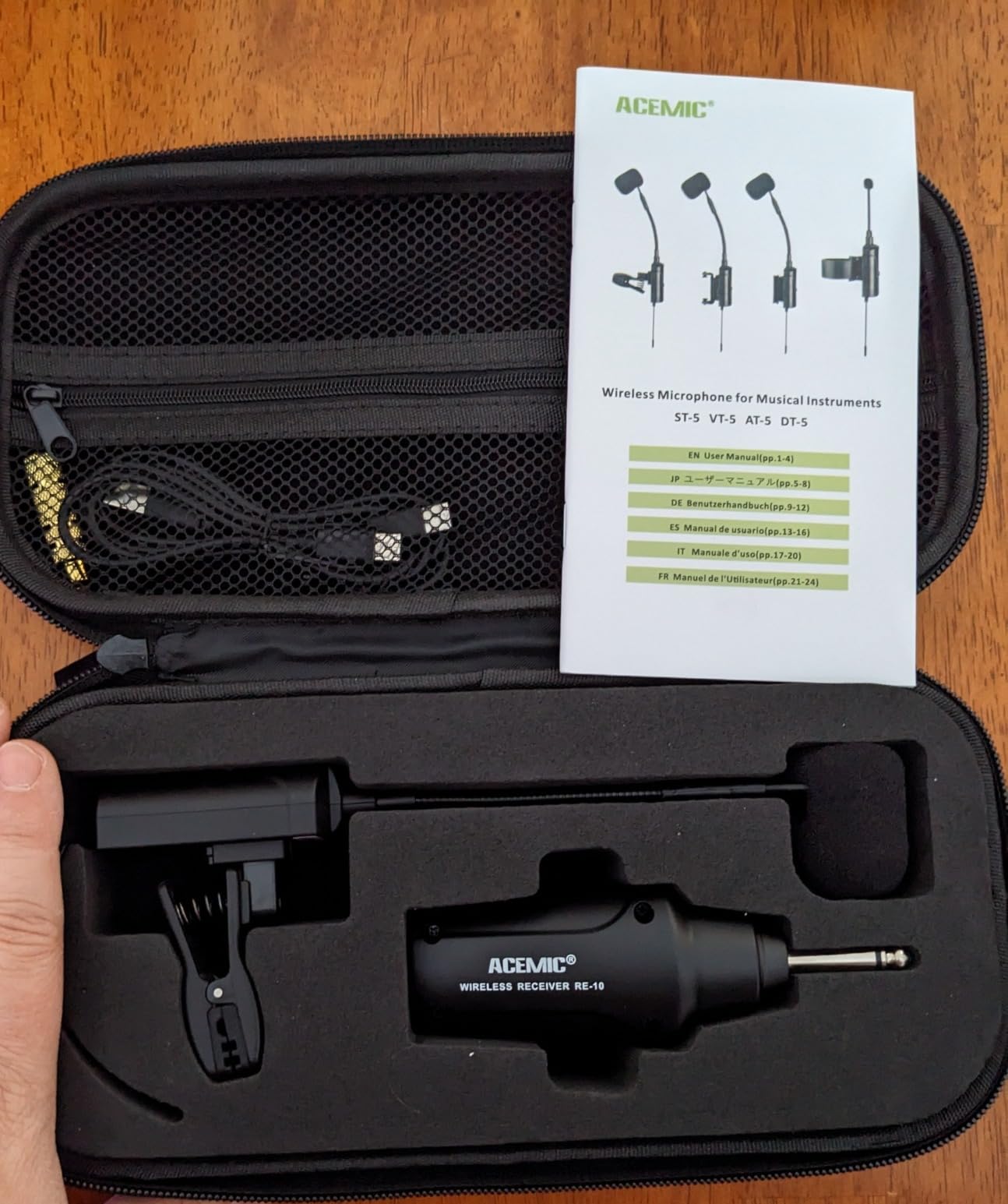 UHF Wireless Saxophone Microphone System Wireless Transmitter and Receiver Clip-on Instrument Microphones & Systems Mic for Trumpet, Sax, Musician, Active PA Systems, ST-5 customer photo 2