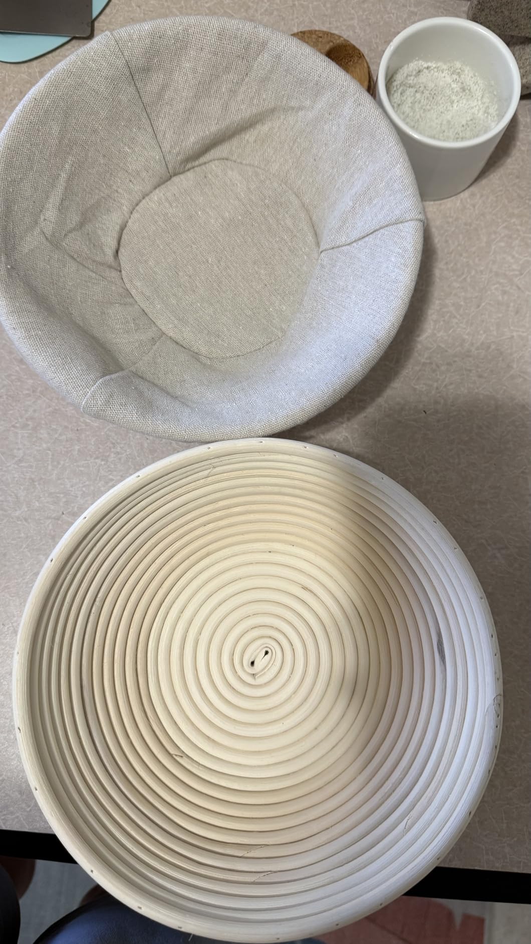 Sourdough Starter Kit, Banneton Bread Proofing Baskets Set, Sourdough Bread Baking Supplies Making Tools with Dough Scraper, Whisk, Bread Lame, Recipe customer photo 2