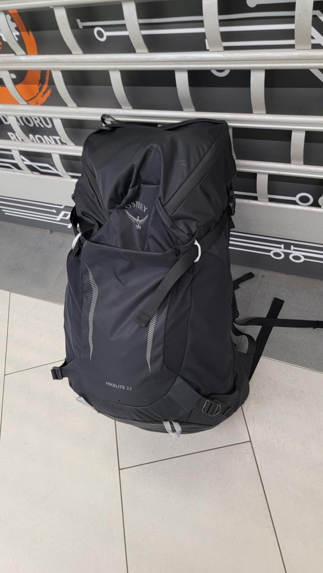 Osprey Hikelite 32L Lightweight Hiking Backpack - Durable Travel Daypack with Rain Cover for Men and Women, Chameleon/Black, M/L customer photo 1