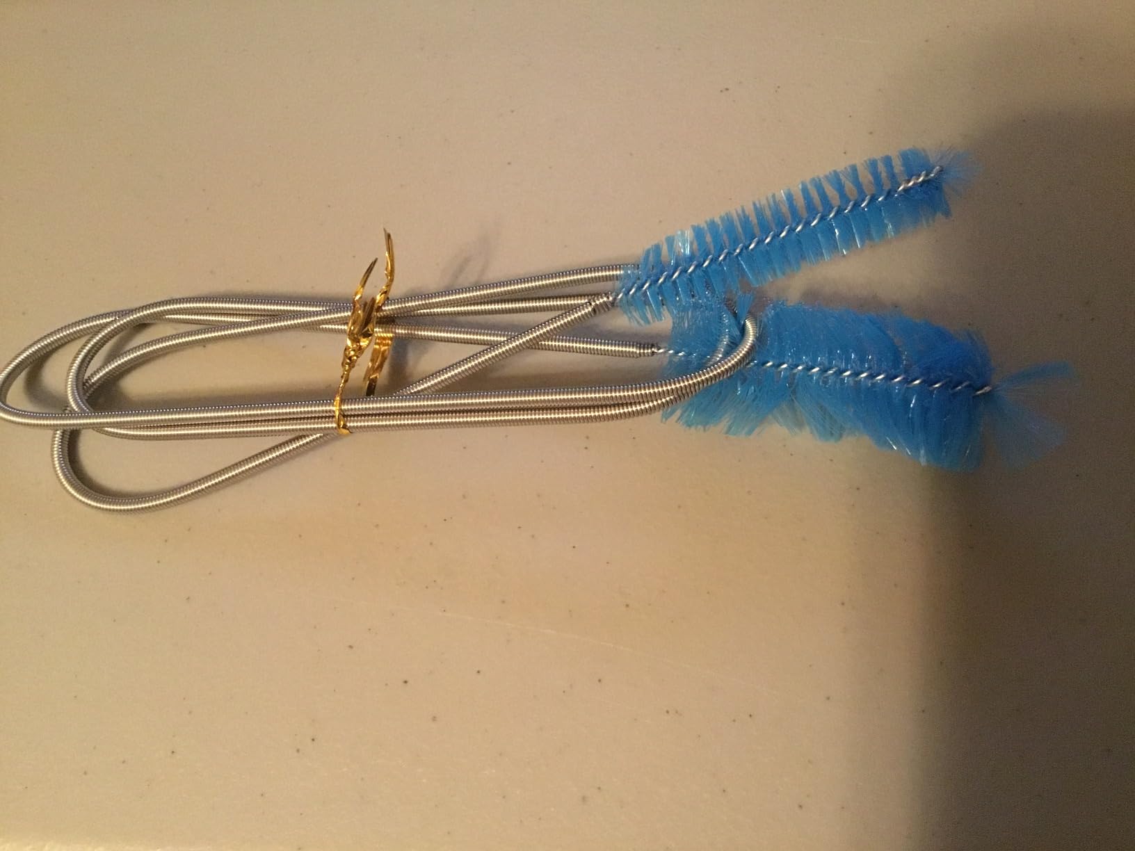 12Pcs Glass Tube Pipe Cleaners Brush Kit,Long Nylon Straw Brush for Glass Funnel and Bottle,17-inch Long Handle,8.2-in Different Diameters Brushes,35-in Flexible Double-Ended Hose Tool (Blue) customer photo 1