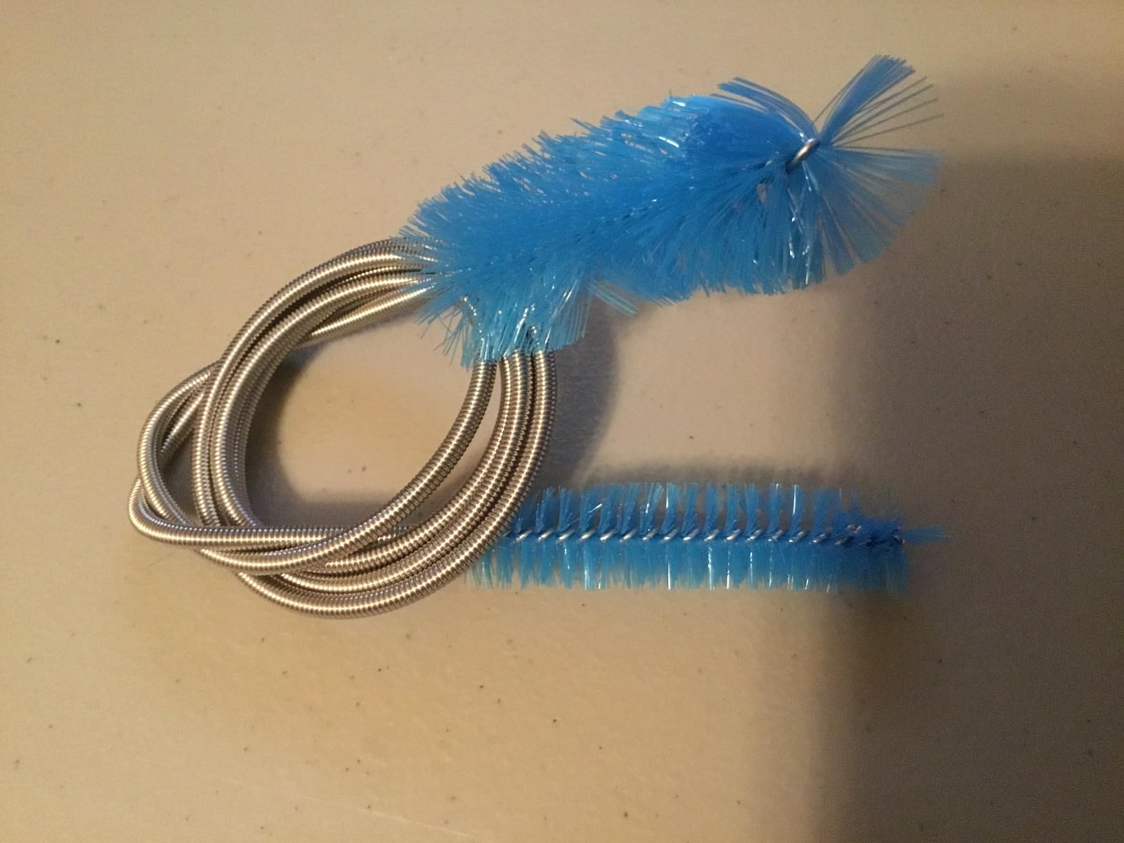 12Pcs Glass Tube Pipe Cleaners Brush Kit,Long Nylon Straw Brush for Glass Funnel and Bottle,17-inch Long Handle,8.2-in Different Diameters Brushes,35-in Flexible Double-Ended Hose Tool (Blue) customer photo 2