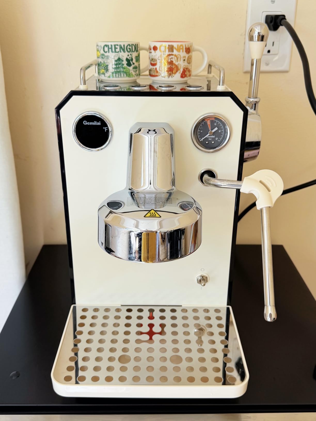 Gemilai Owl Espresso Machine, 15 Bar Professional Semi-Automatic Espresso Maker with Milk Frother Steam Wand & 57oz Removable Water Tank, Dual Display, for Cappuccino, Latte, G3006, Stainless Steel customer photo 2