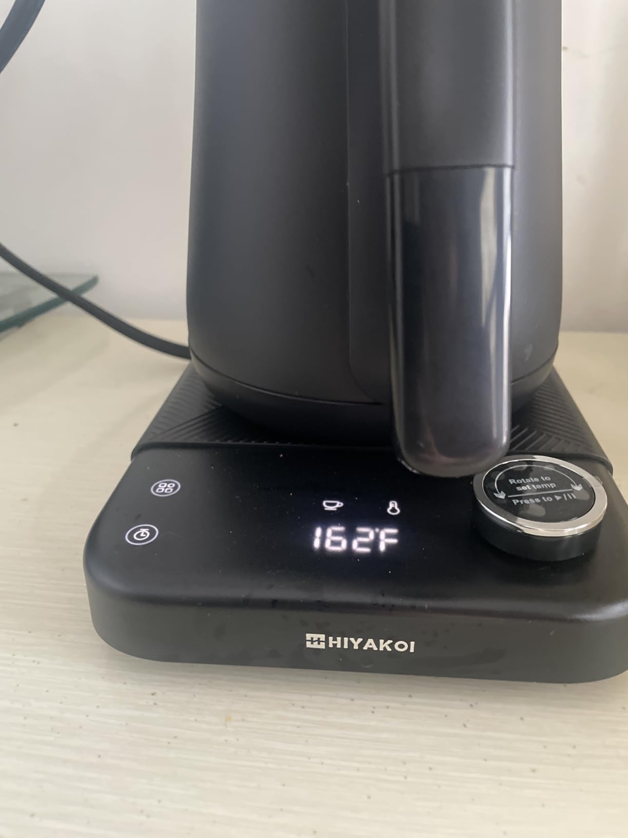 Gooseneck Electric Kettle HIYAKOI with +/-1F Temperature Control, Pour Over Kettle for Coffee & Tea, 1200W Rapid Heating, Stainless Steel Water Boiler with 12H Keep Warm & Built-in Timer, 0.8L/27oz customer photo 1