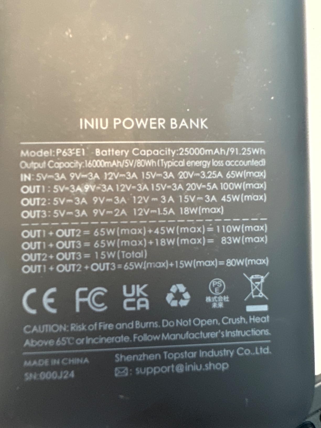 INIU 100W Power Bank, Mini Size 25000mAh High Capacity Laptop Portable Charger, USB C in&Out Tablet Powerbank, Smart Digital Display Phone Charger for iPhone 17 16 15, Samsung, iPad, MacBook, Laptop customer photo 2