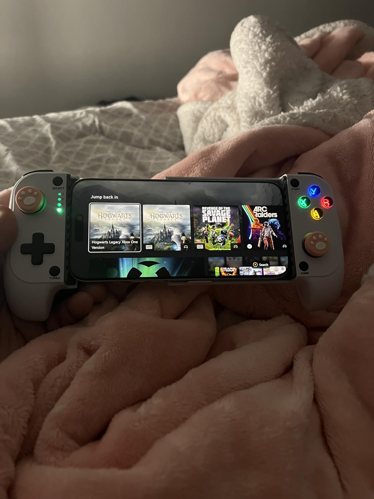 Mocagen MC1 Phone Controller for iPhone(All Model) & Android - Hall Effect Joystick, Enhanced Grip, Case-Friendly, Wireless Mobile Gaming Controller with Travel Dust Bag, 7 Color Lights, Turbo, KeyLinker APP customer photo 2