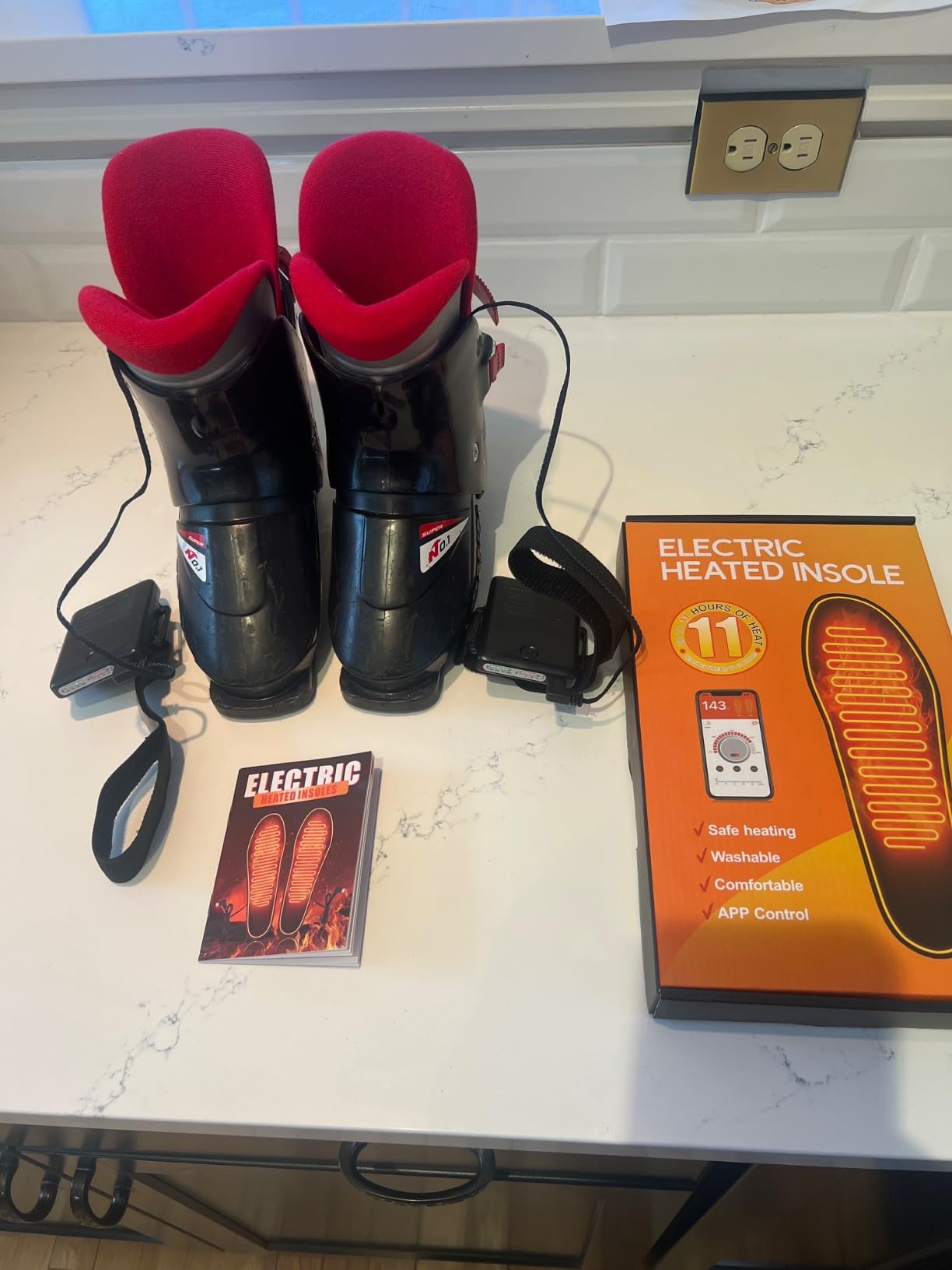 Heated Insoles Rechargeable, Foot Warmer with 5000 mAh Battery, 4 Heat Settings Mobile app to Control Temperature, for Men and Women customer photo 2