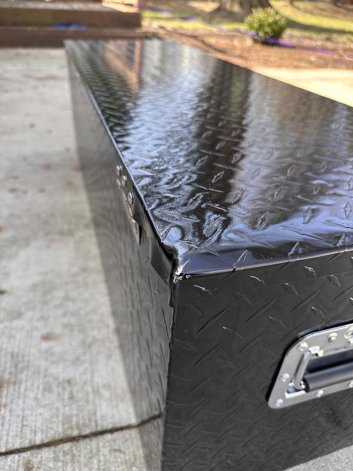 ARKSEN 49 x 15 x 15 Inch Diamond Plate Truck Bed Tool Box, Heavy Duty Waterproof Aluminum Toolboxes Storage Chest with Side Handle & Lock for Pickup Truck Bed, RV & Trailer customer photo 2