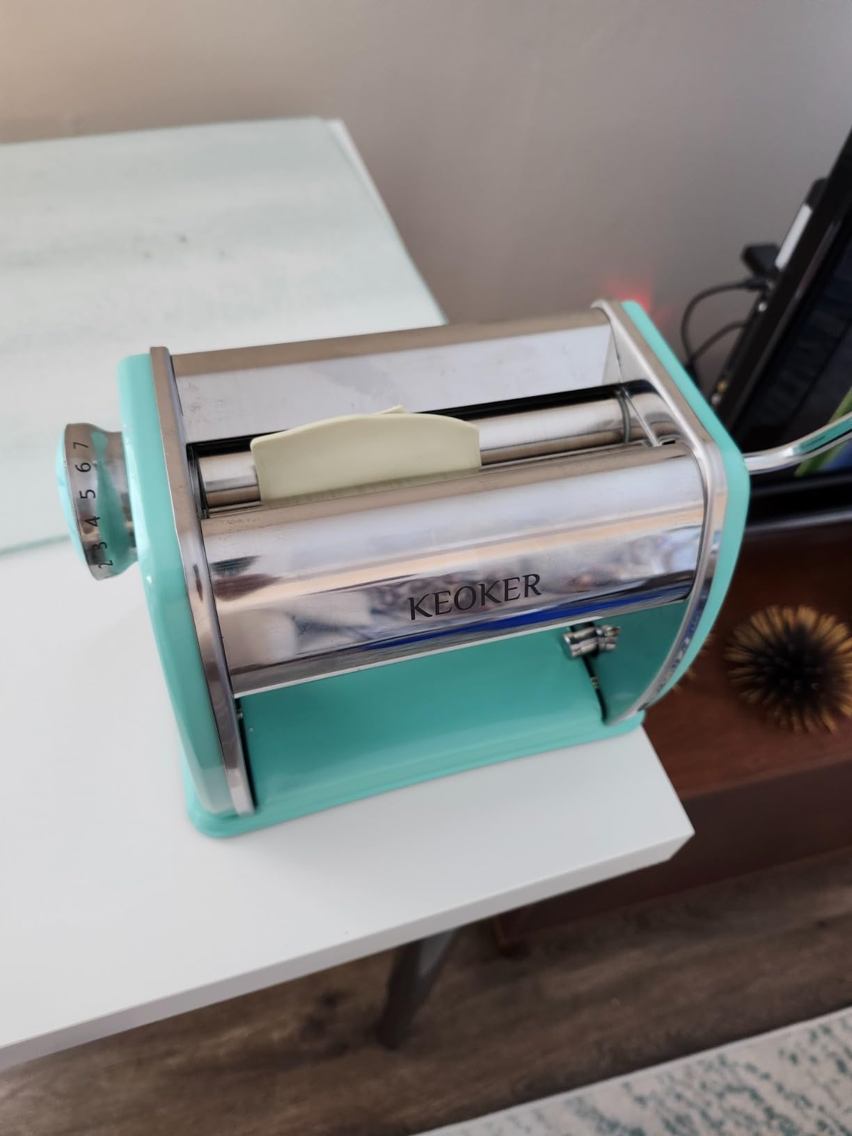 Clay Press Machine, Polymer Clay Press Machine for Making Clay Earrings, Polymer Clay Roller Machine, 7 Thickness Stainless Steel Polymer Clay Pasta Machine, Polymer Clay Tools customer photo 2