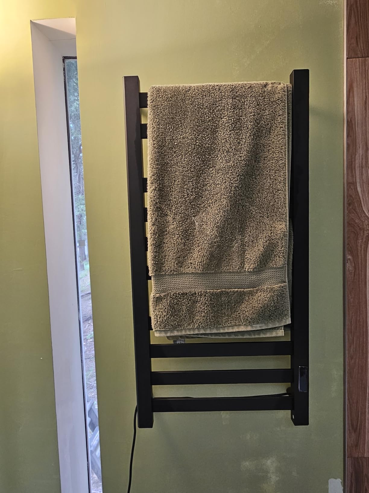 Heated Towel Rack for Bathroom Towel Warmer Racks Wall Mounted with Timer & Temperature Multi-Level Adjustments with 10 Bars for Bathroom Shower Hot Tub Spa(Black) customer photo 1
