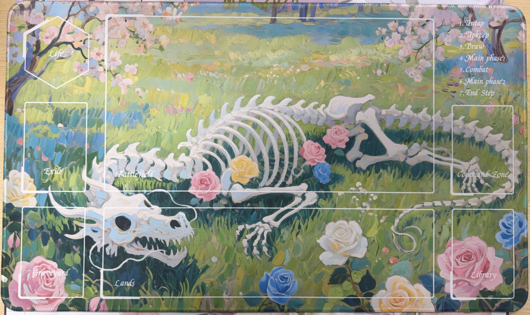 MTG Playmat TCG Playmat -Includes Storage Tube and 7 Dice-Experience Top-Tier Quality and Edge-Locking Waterproof and Non-Slip Mat! (playmat with Zones, Purple Lotus) customer photo 2