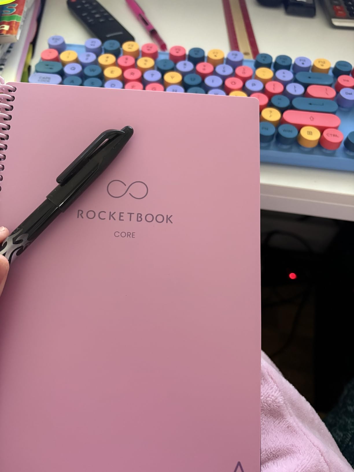 Rocketbook Core Reusable Smart Notebook, Dot Grid Pages For School, Work and Creative Projects, Letter Size 8.5x11, Blue - Premium customer photo 1