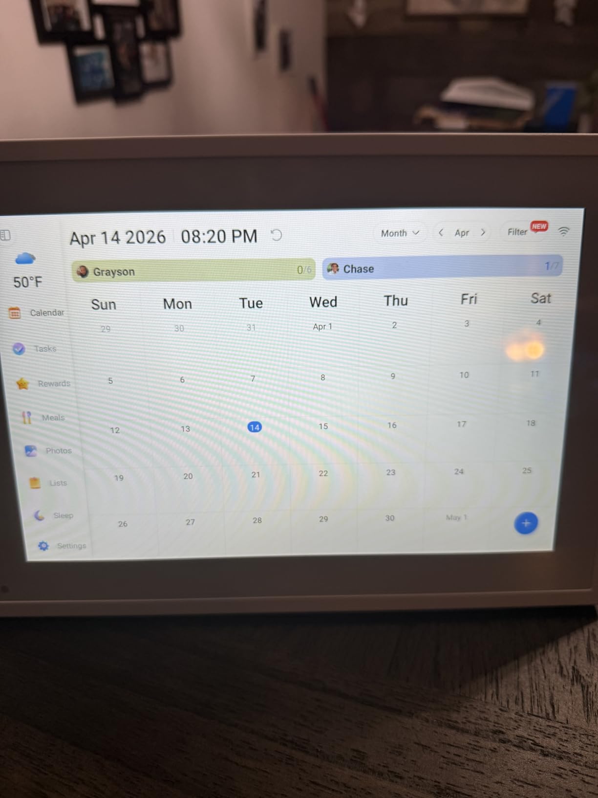 Dragon Touch 10.1 inch Digital Calendar Chore Chart - Interactive Touchscreen, Smart Family Planner, Hearth Display Desk Digital Calendar Best Gifts for Christmas, Wedding, Mom customer photo 1