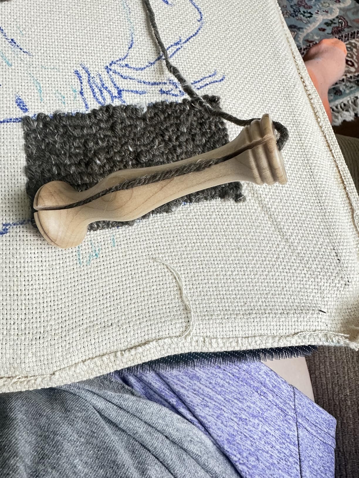 The Oxford Punch Needle #10 (1/4 inch Loop) Regular Point Punch Needle | Patented Design | Ergonomic Natural Wood Handle | Electropolished Steel Tip | Ideal for Rug Hooking customer photo 1