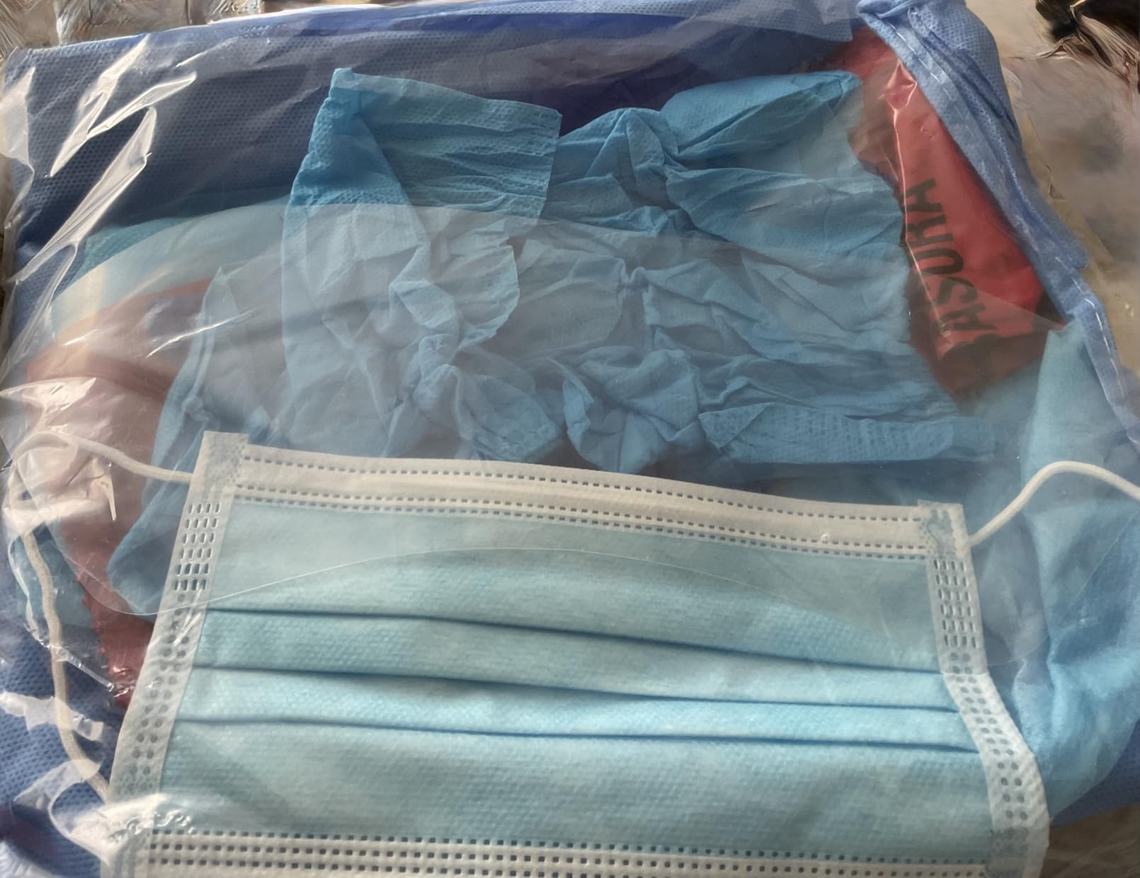 Employee PPE Kit with Eye Shield, Personal Protective Equipment & Safety Gear with Gloves, Gown, Face Mask & More customer photo 1
