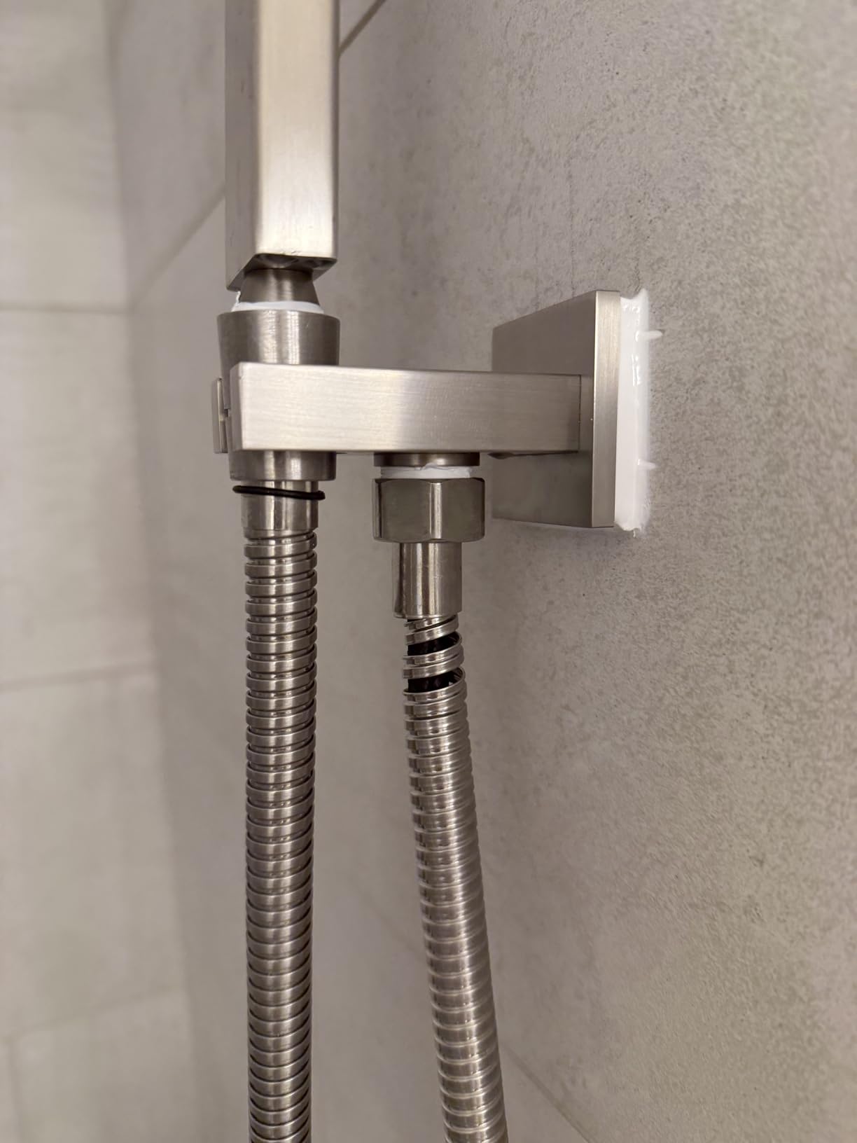 Thermostatic Dual Shower Heads System with Ceiling 12-Inch Rainfall Shower & Wall Mount 6-Inch High Pressure Shower Head, Matte Black Full Body Shower Faucet Set with Handheld customer photo 2