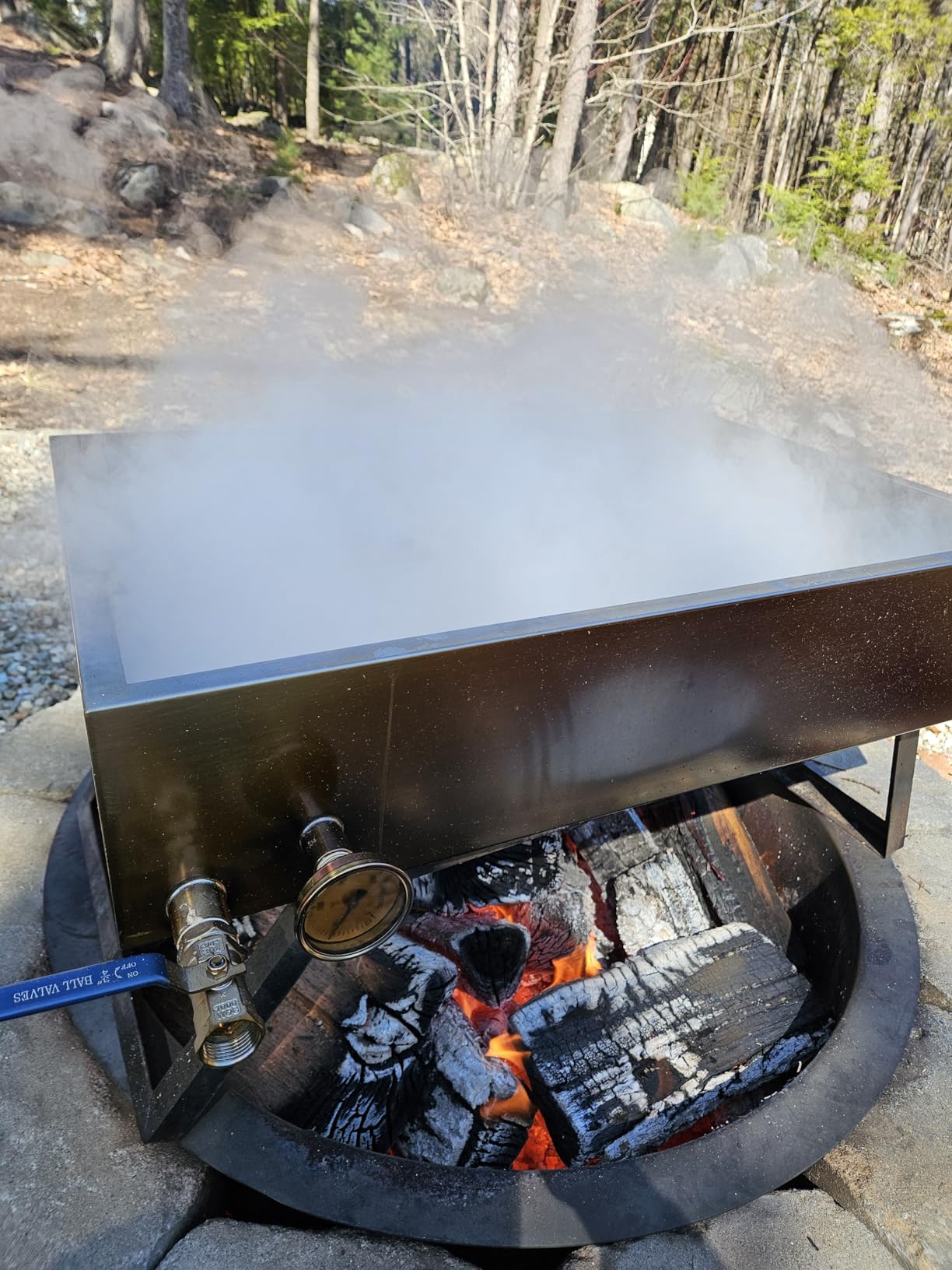Maple Syrup Evaporator Pan, 11 Gal 304 Stainless Steel Maple Syrup Pan, 24 x 18 x 6 Inch Boiling Maple Evaporator Pan Feed Pan for Home, Outdoor customer photo 1