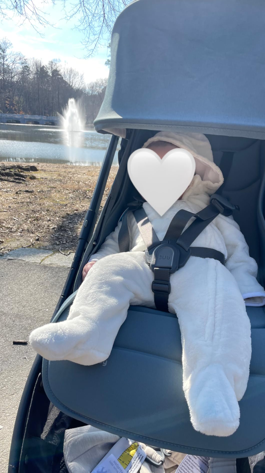 Minu V3 Travel Stroller | Lightweight + Compact Design | One-Hand Fold + Unfold | from Birth + Overhead Compatible | Dillan (Stone Blue/Carbon Frame/Sand Leather) customer photo 1