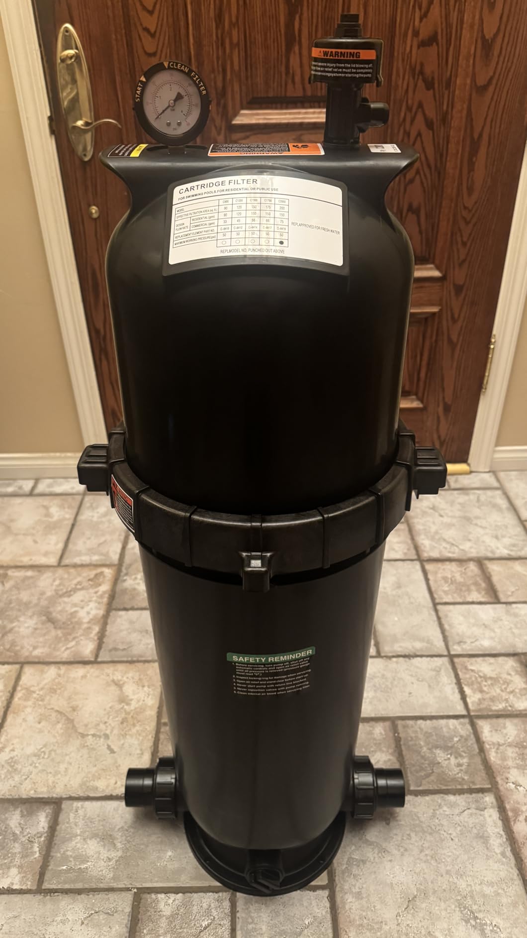 W3C17502 Swimming Pool Plus Cartridge Filter Assembly 200 Sq Ft, 150 GPM Compatible with Hayward StarClear Plus, Replacement Element Part C-8319 customer photo 1