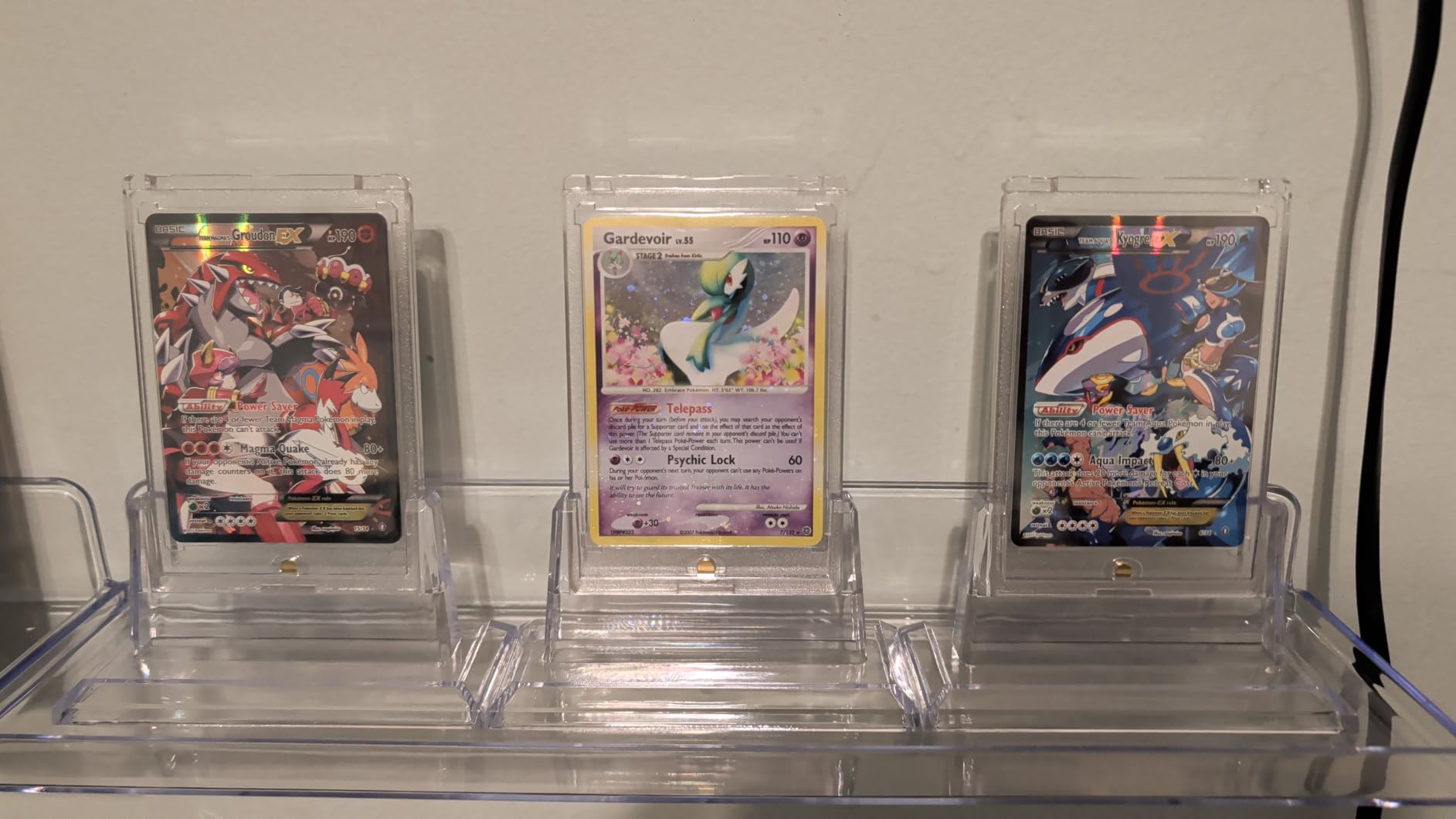 Magnetic Card Holders for Trading Cards, 35pt Acrylic Baseball Card Holders Display Case Fit for Sports Cards, TCG MTG Cards, Hard Plastic Card Protectors with Card Stands (1 Holder & 1 Stand) customer photo 1
