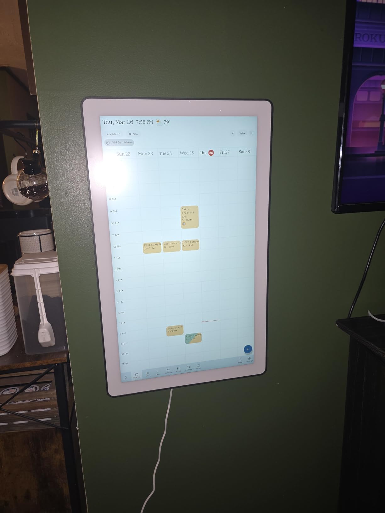 Skylight Calendar Max: 27-Inch Smart Digital Calendar & Chore Chart, Family Organizer with Interactive Touchscreen Display - Wall Mountable in Portrait or Landscape, Classic White Frame customer photo 1