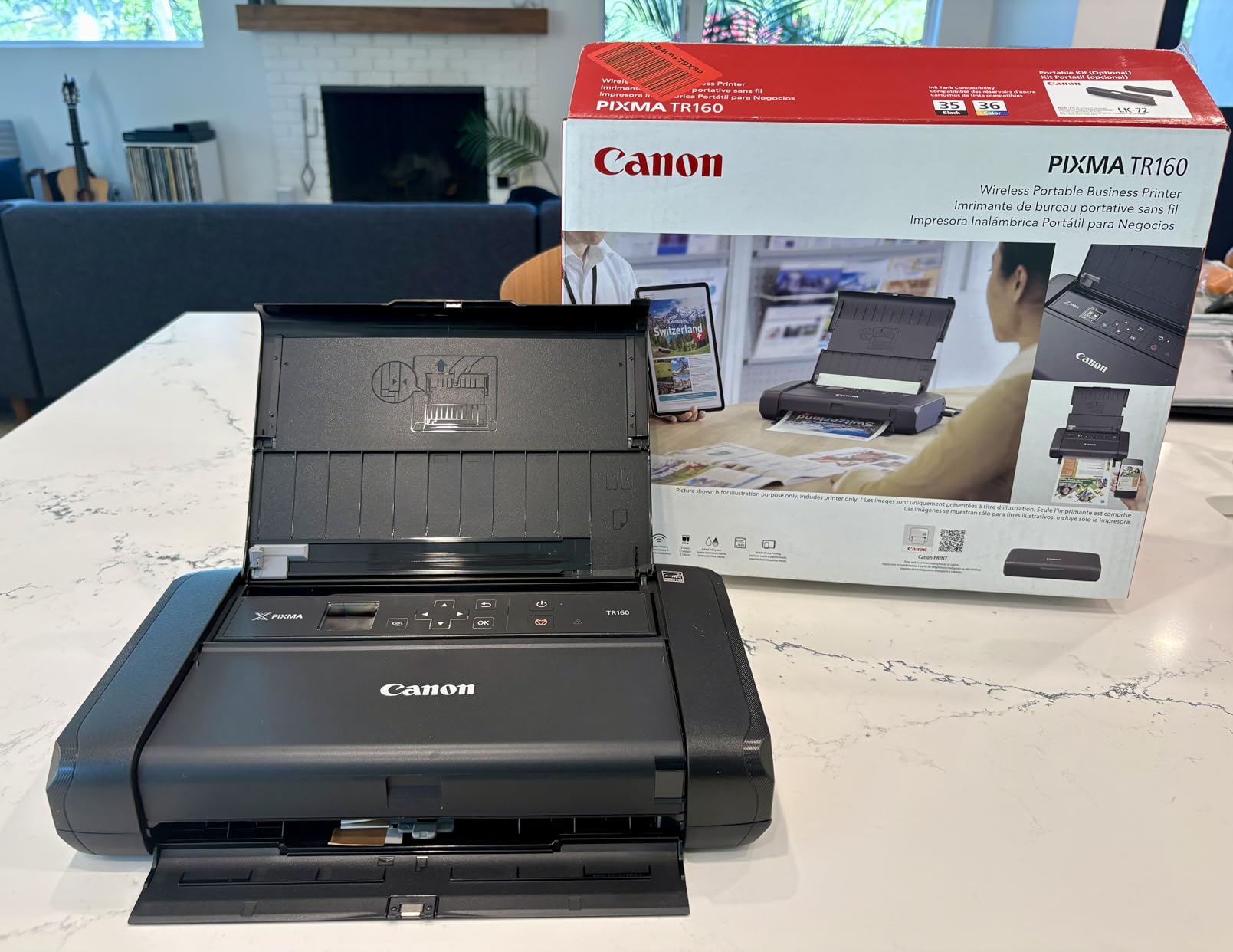 Canon PIXMA TR160 Wireless Portable Lightweight Compact Printer, 50-Sheet Paper Tray and 1.44