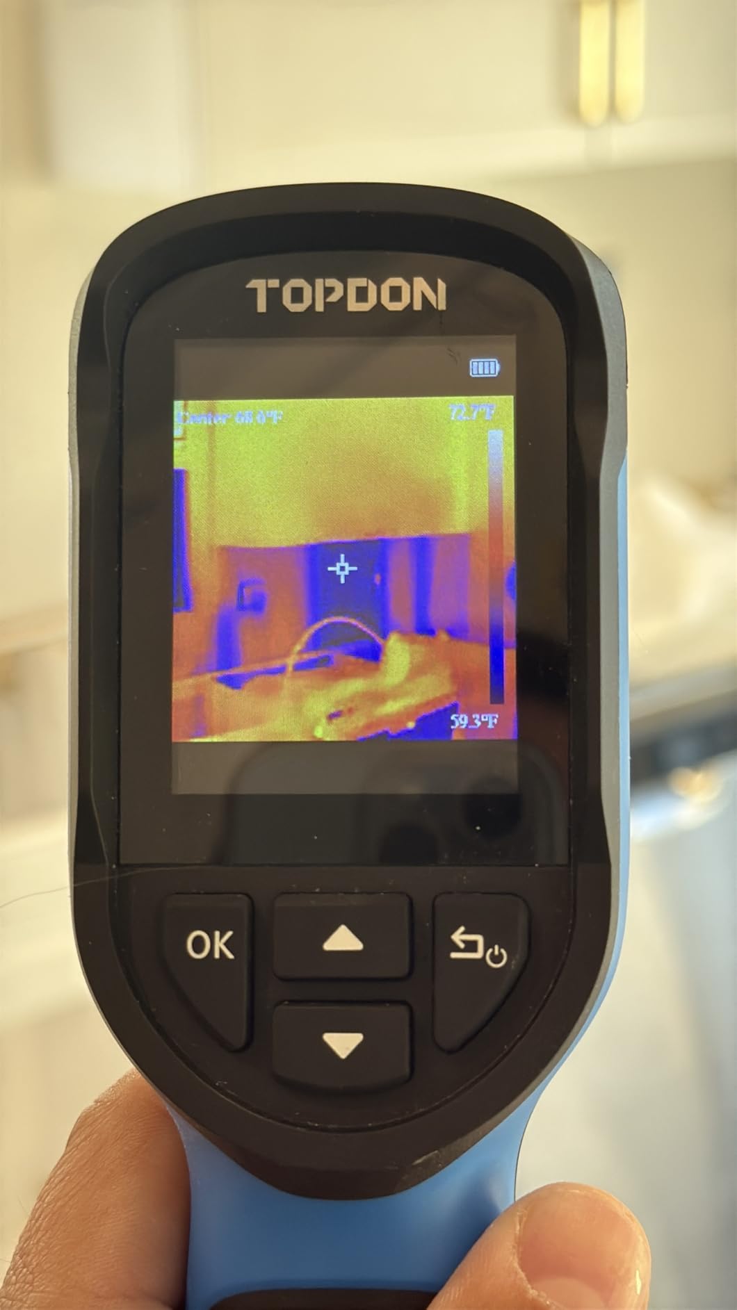 TOPDON TC004 Mini Thermal Imaging Camera, 240 x 240 TISR Resolution, 15-Hour Battery Life, 128 x 128 IR Resolution, 25Hz Handheld Infrared Camera with High/Low Temp Alerts, Auto Shutdown customer photo 2