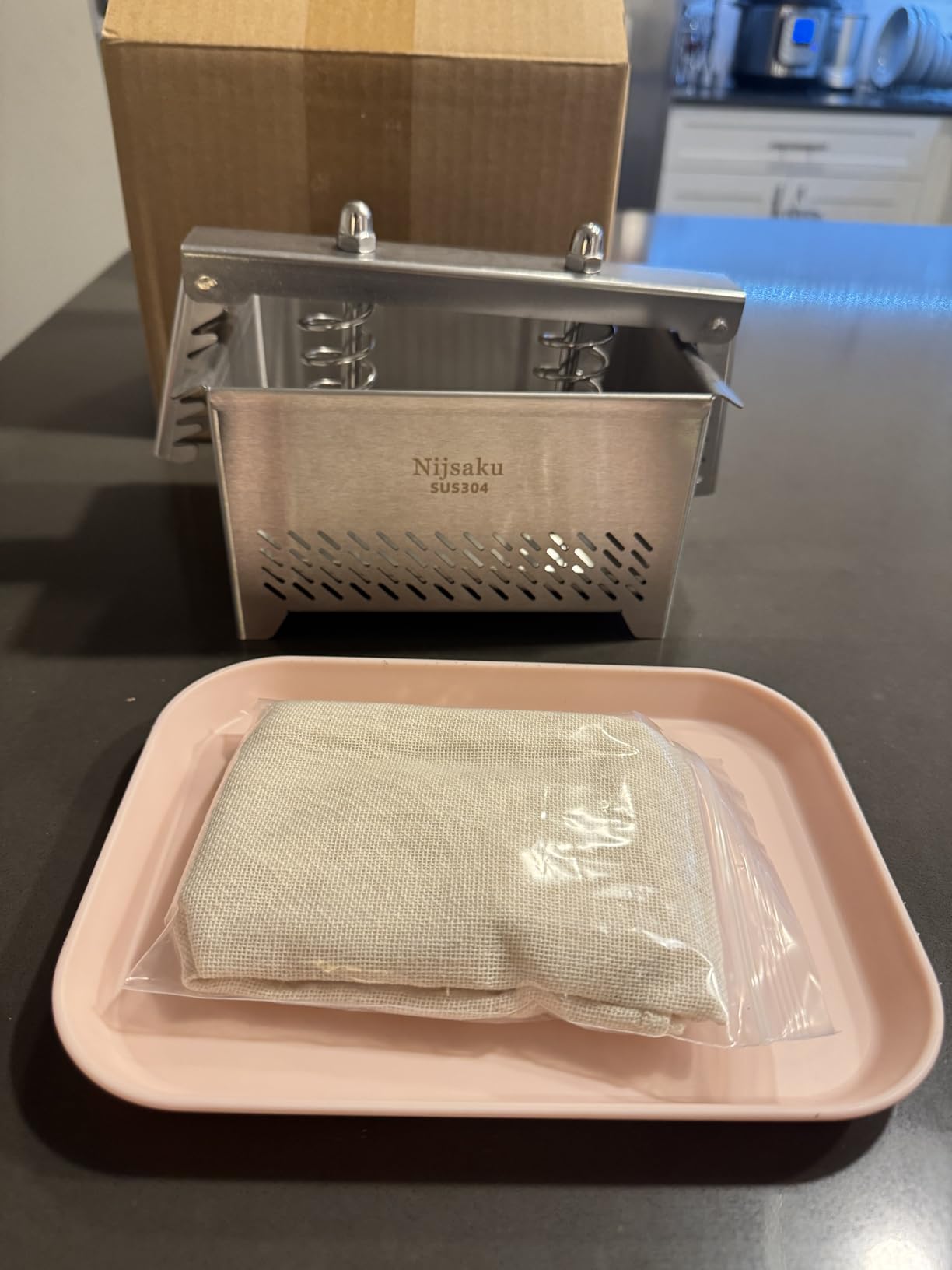 Tofu Press Stainless Steel Paneer Maker - Cheese Press for Homemade Tofu, Paneer, Easy to Use and Clean, Dishwasher Safe, BPA Free Food Strainer customer photo 1
