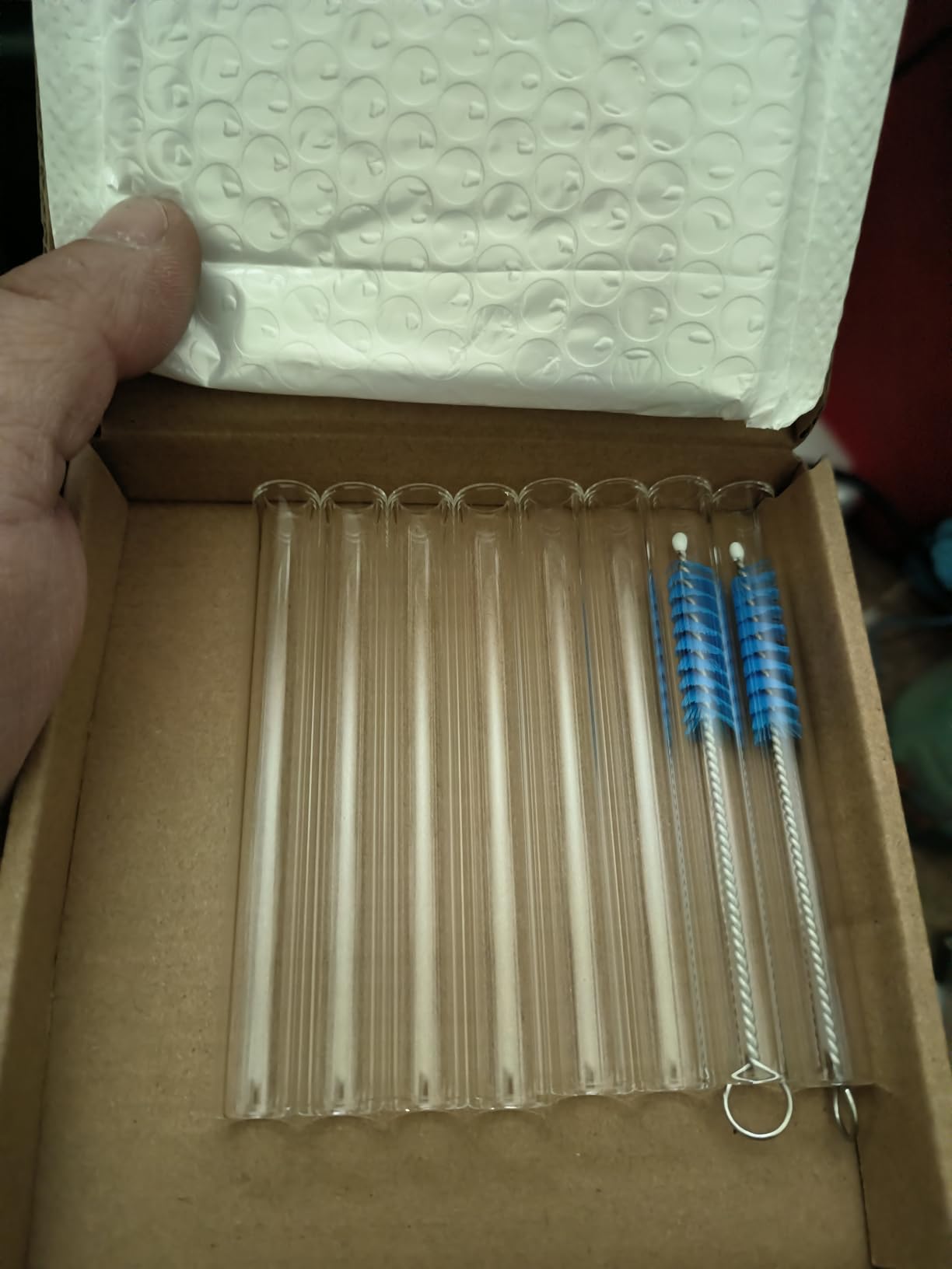 Borosilicate Glass Tubes 6 Inch 10mm - Thick Wall Transparent Glass Blowing Tubes Temperature Resistant - Beginners Starter Kit - 8pcs + 2 Brushes customer photo 2