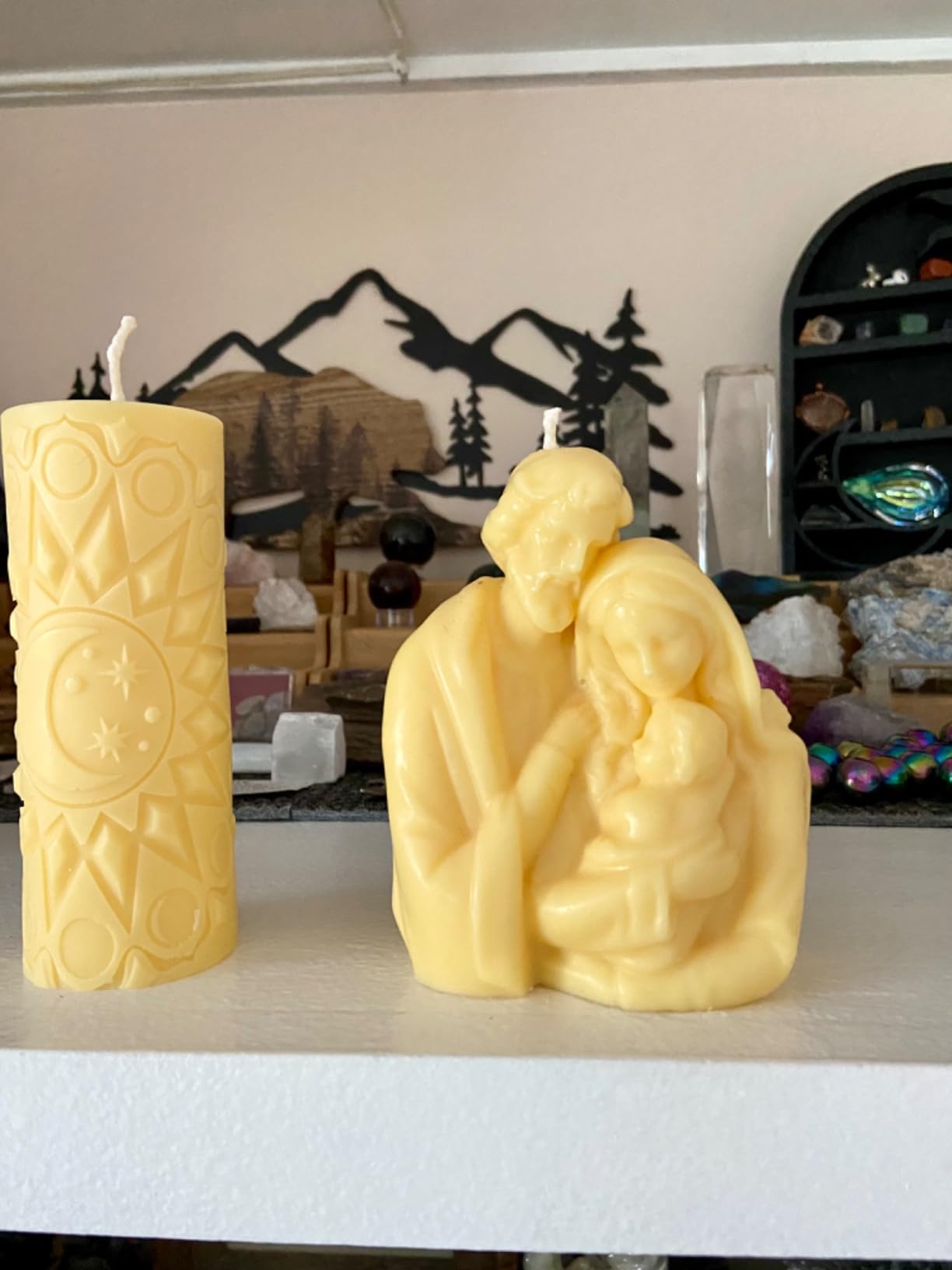 2 Pack Pillar Gear Shape Column Candle Resin Mold - Resin Casting Silicone Molds for Home Decor & Candle Making Wave Spiral Mold customer photo 2